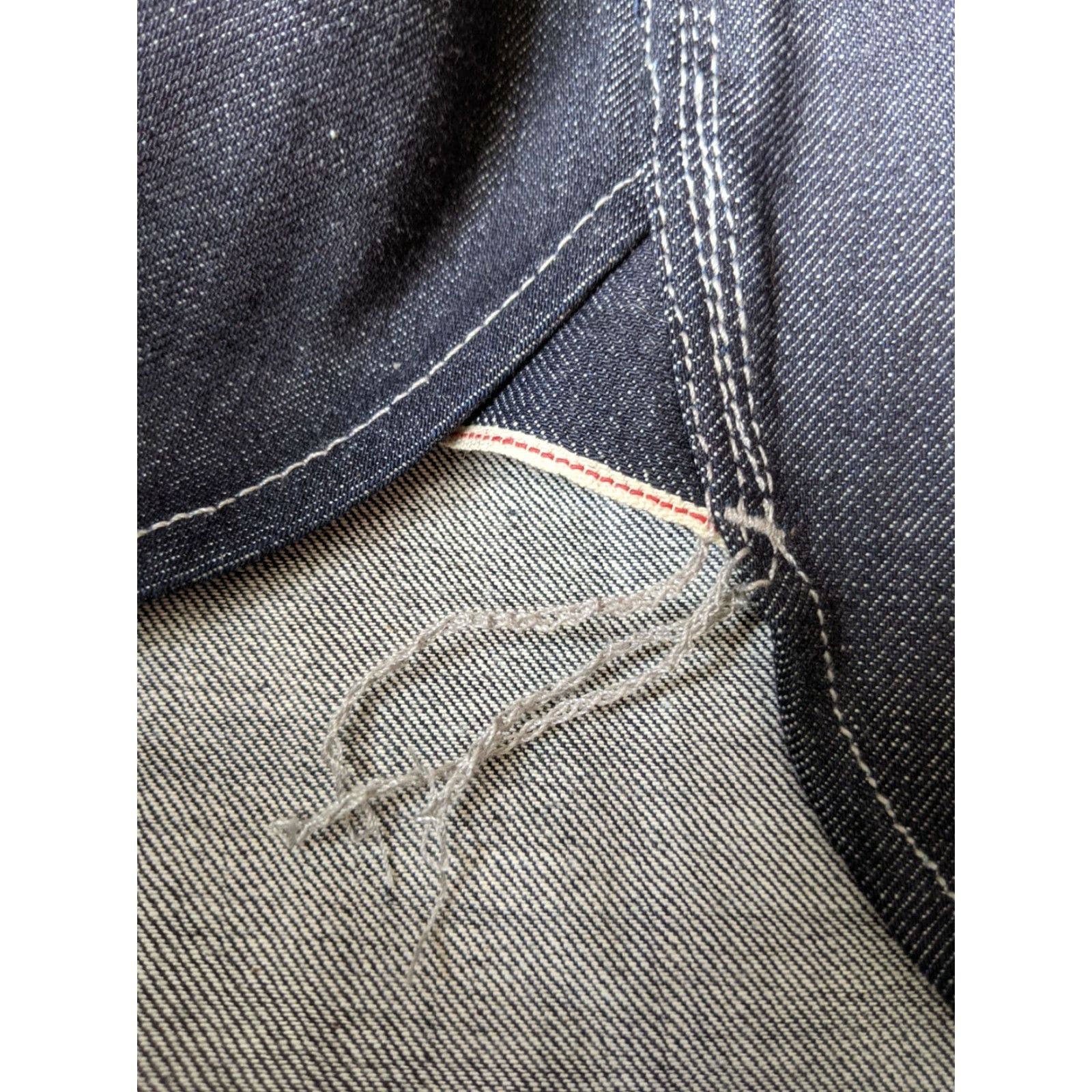 Gustin GUSTIN Denim Shirt Jacket, Long Sleeve, Slim, Regular Size L, Dark Indigo Denim, Sanforized Selvedge, Button Front, Workwear, Men, Made in USA Size US L / EU 52-54 / 3 - 7 Thumbnail