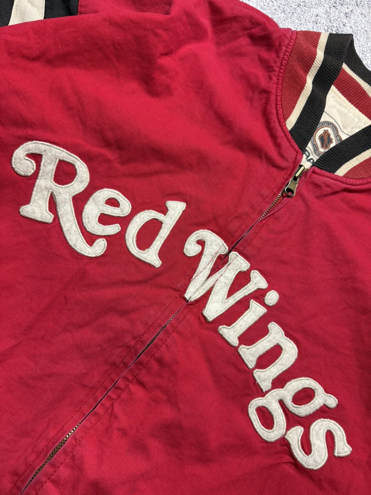NHL Vintage 90s Mirage NHL Red Wings Detroit Bomber Jacket Rare Size US XL / EU 56 / 4 - 5 Thumbnail