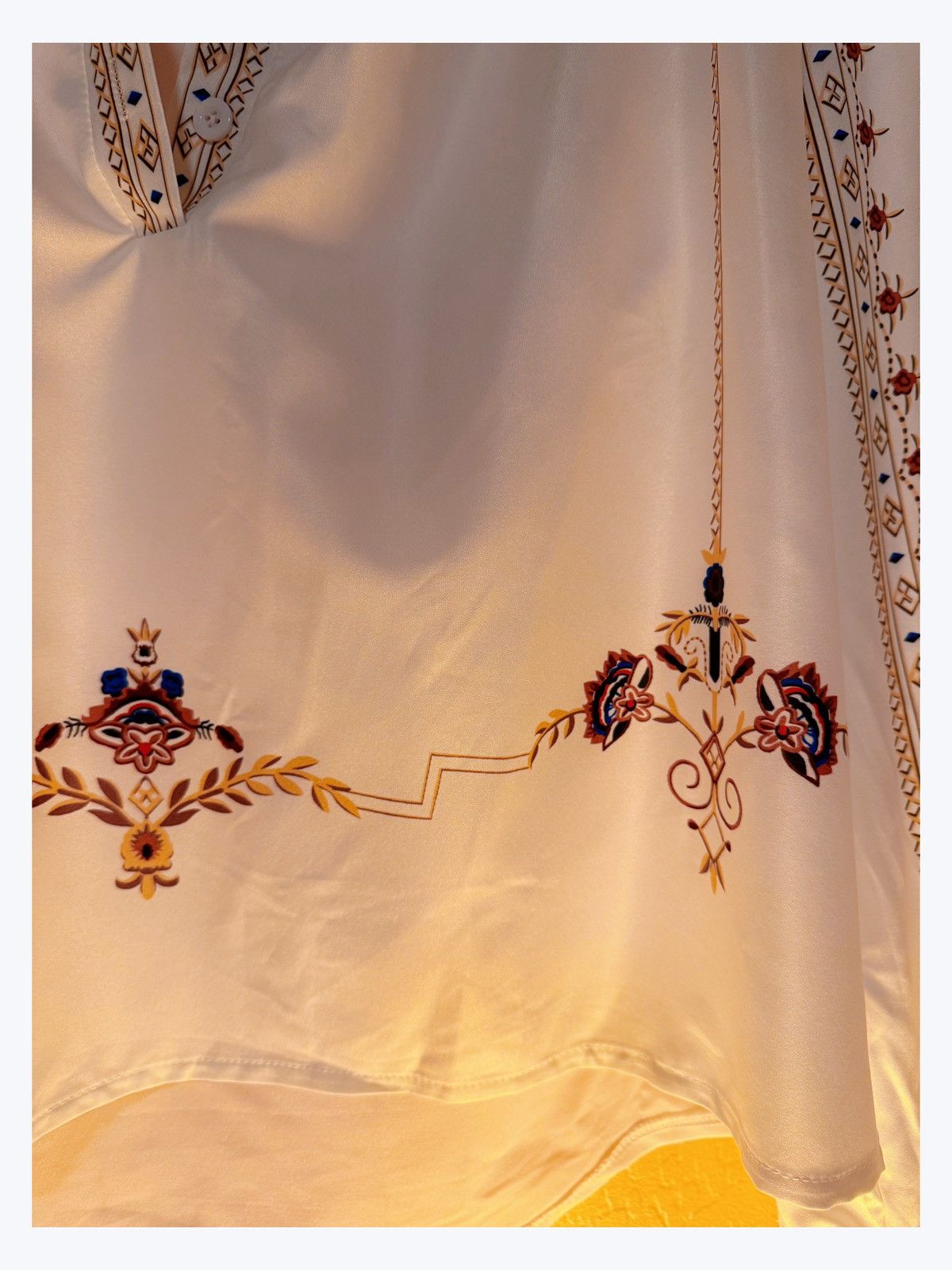 Other Boho Embroidered Cream Tunic – Visstyle – Size L – Brand New Size L / US 10 / IT 46 - 3 Thumbnail