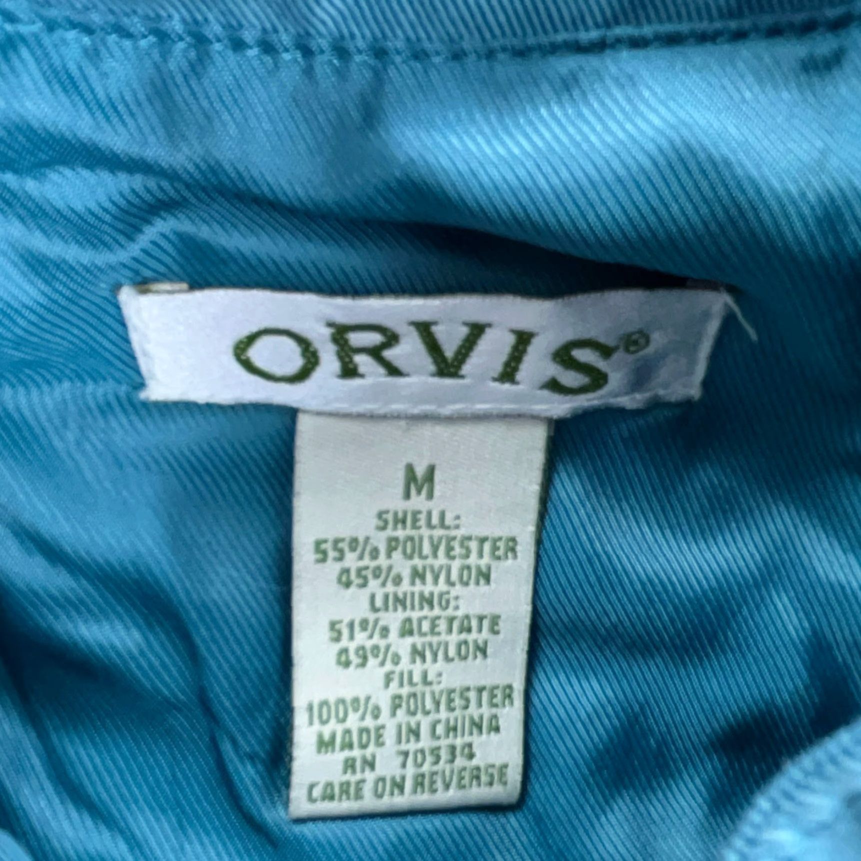 Orvis Orvis Puffer Vest Women M Blue Full Zip Jacket Teal Logo Pockets Size M / US 6-8 / IT 42-44 - 2 Thumbnail