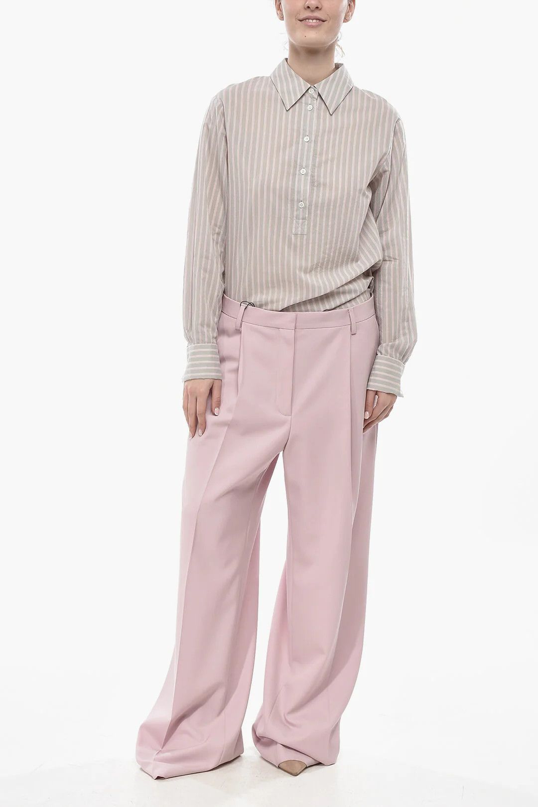 Dries Van Noten og1mm0426 Wool Pant in Pink Size 30" / US 8 / IT 44 - 4 Thumbnail