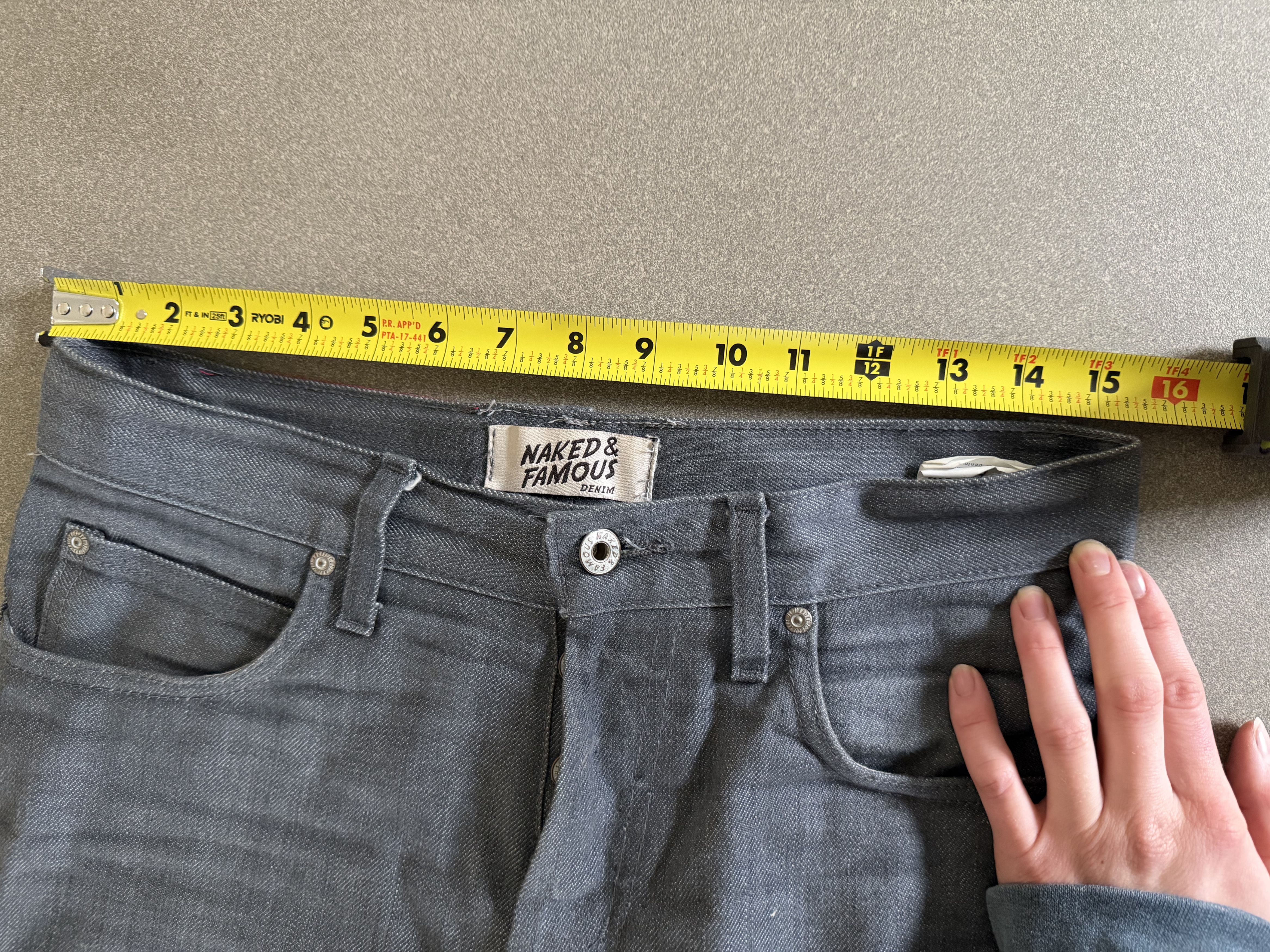 Naked & Famous Naked & Famous Super Guy Grey Selvedge Size US 32 / EU 48 - 6 Thumbnail