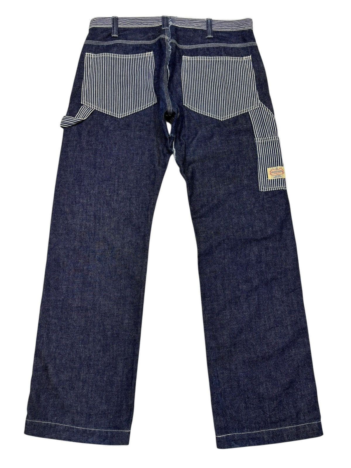KOJIMA GENES 🔥KOJIMA GENES HICKORY STRIPE WORKWEAR BLUE JEANS Size US 36 / EU 52 - 2 Thumbnail