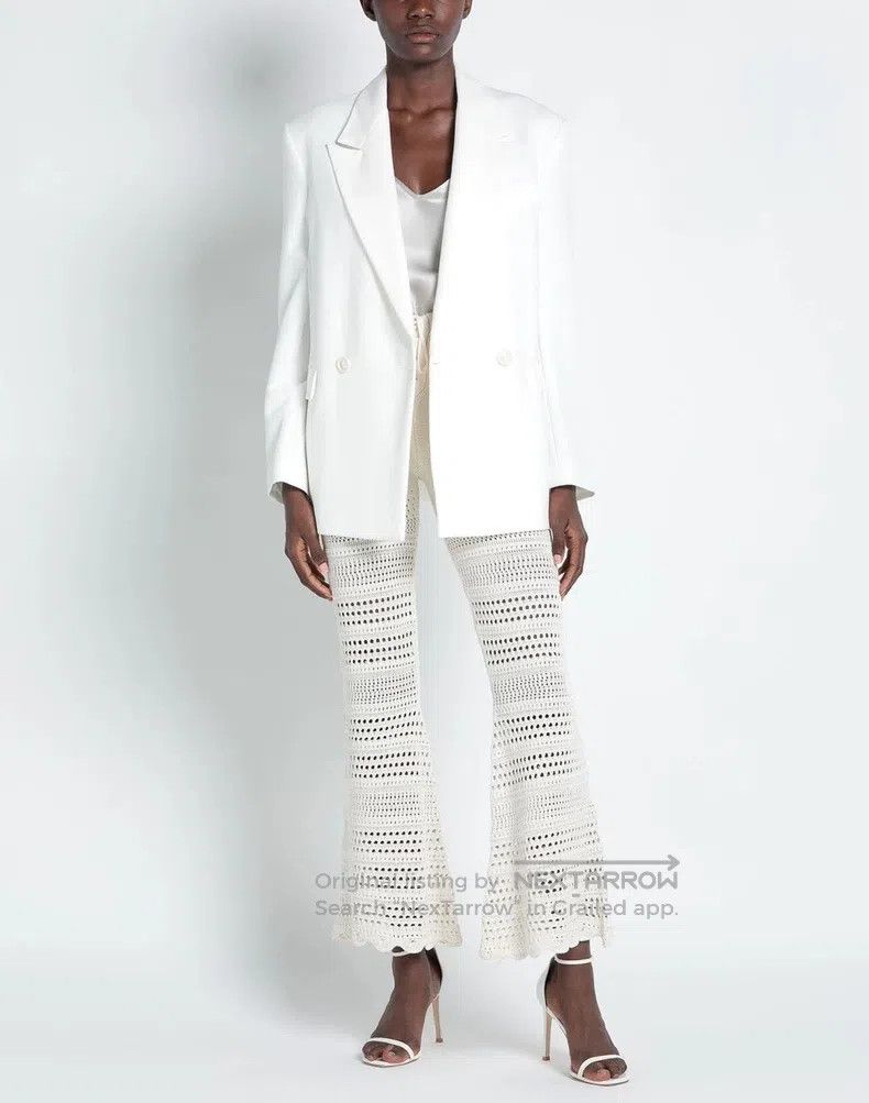 Amiri Amiri size XS Women's Knitted Flared Pants in Beige Size 23" - 1 Thumbnail