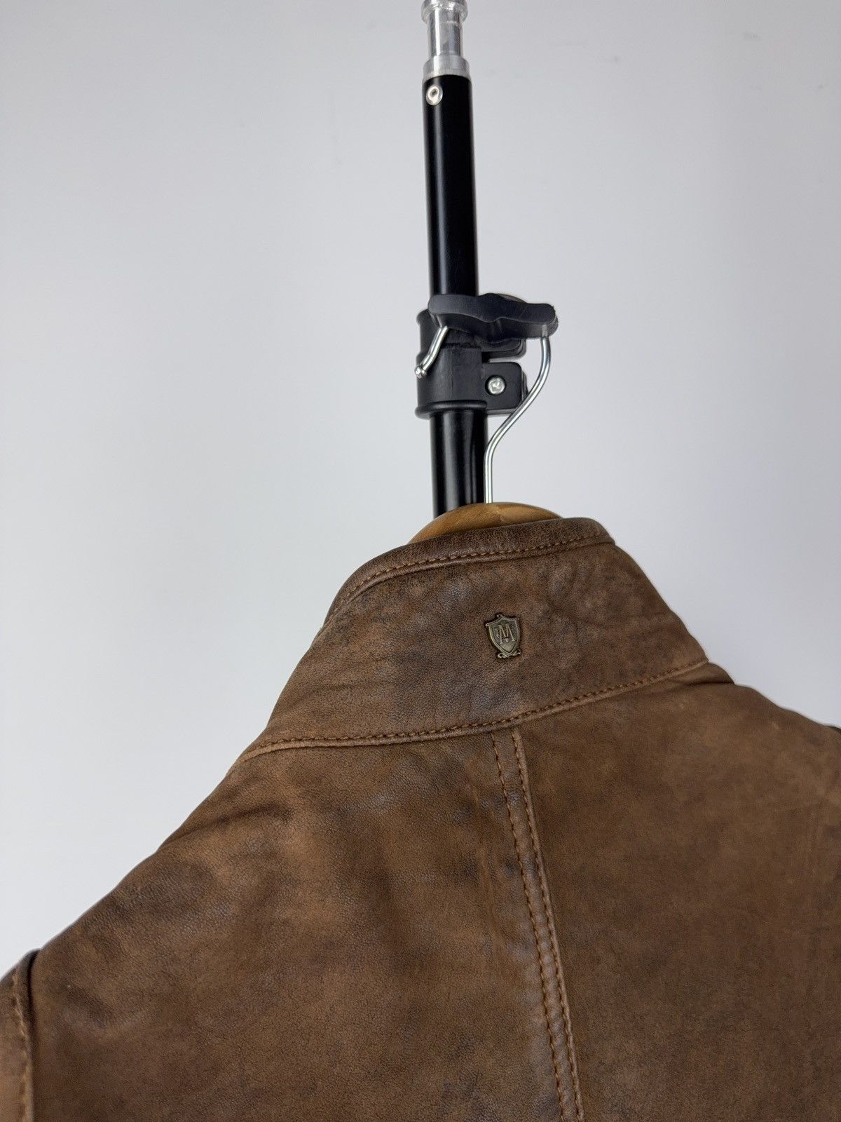 Massimo Dutti Vintage 90s Massimo Dutti Brown Leather Moto Western Jacket Size US L / EU 52-54 / 3 - 12 Thumbnail