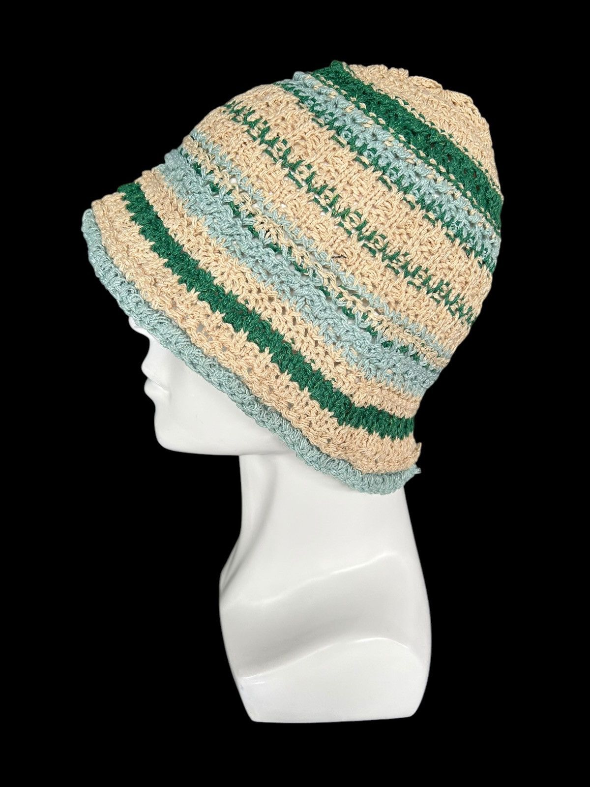 Japanese Brand × Kapital × Vintage Crochet Knitted Handmade Hats Rare ☠️☠️ Size ONE SIZE - 3 Thumbnail