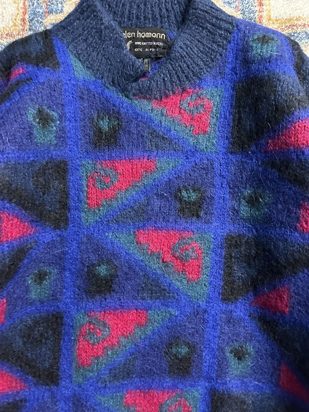 Vintage Vintage 80s Helen Homonn Pullover Wool Sweater Medium Size M / US 6-8 / IT 42-44 - 4 Thumbnail