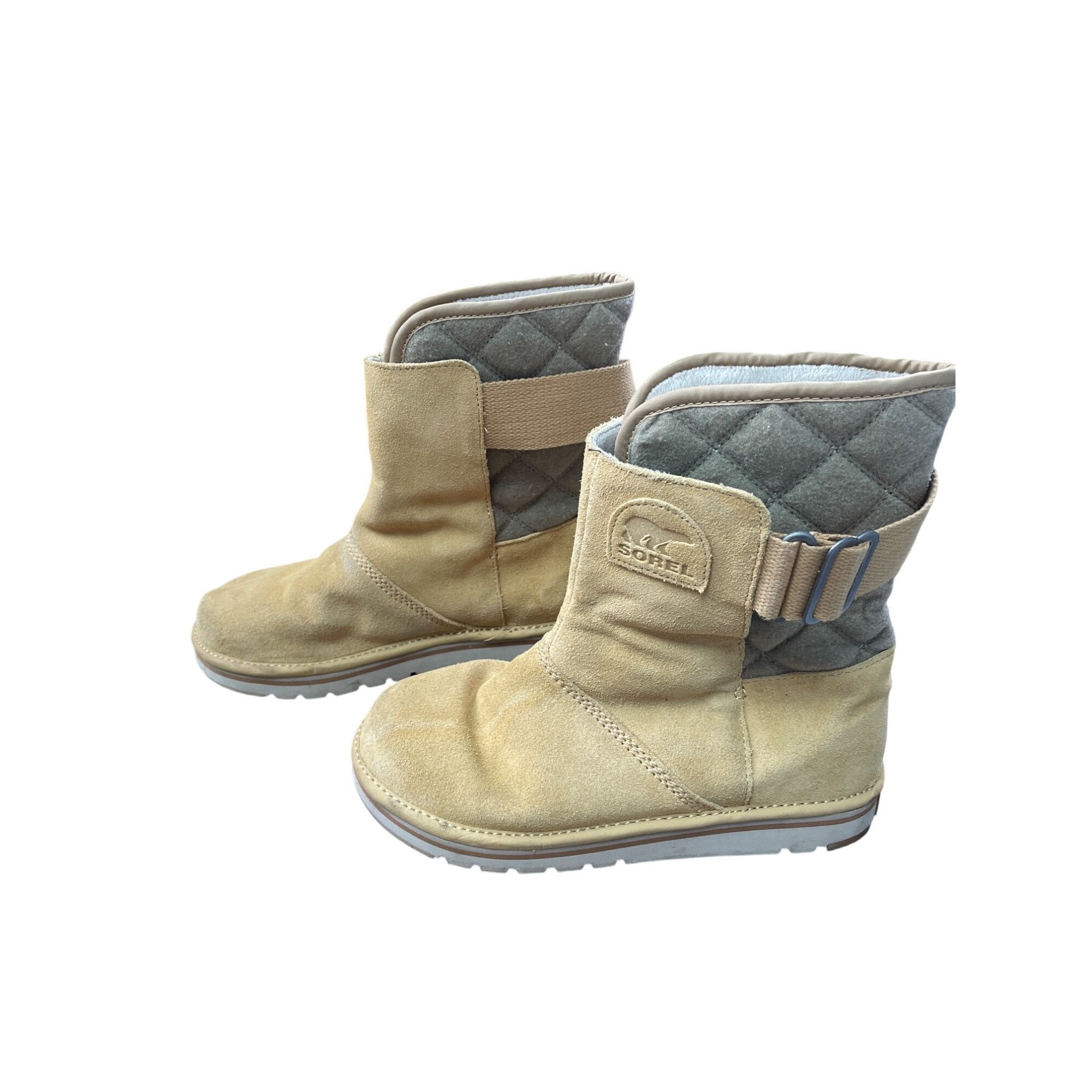 SOREL Sorel womans tan gray suede lined winter fall mid calf boots Size US 9 / IT 39 - 3 Thumbnail