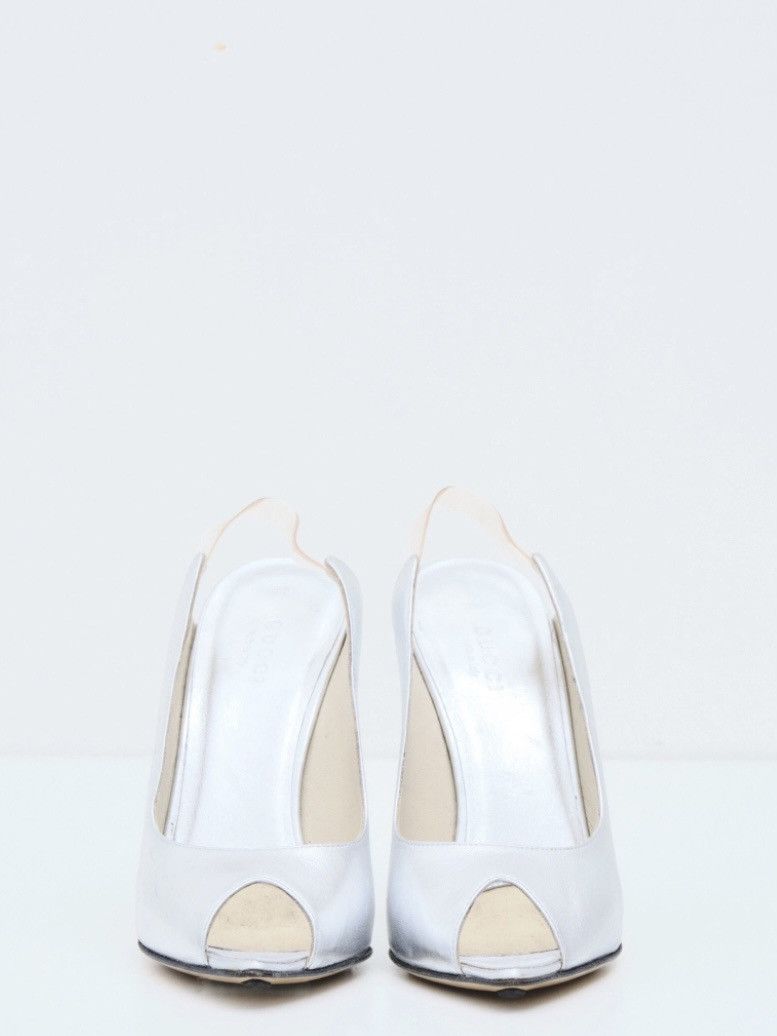 Gucci × Tom Ford Gucci by Tom Ford open toe leather pumps. Size US 7 / IT 37 - 2 Thumbnail