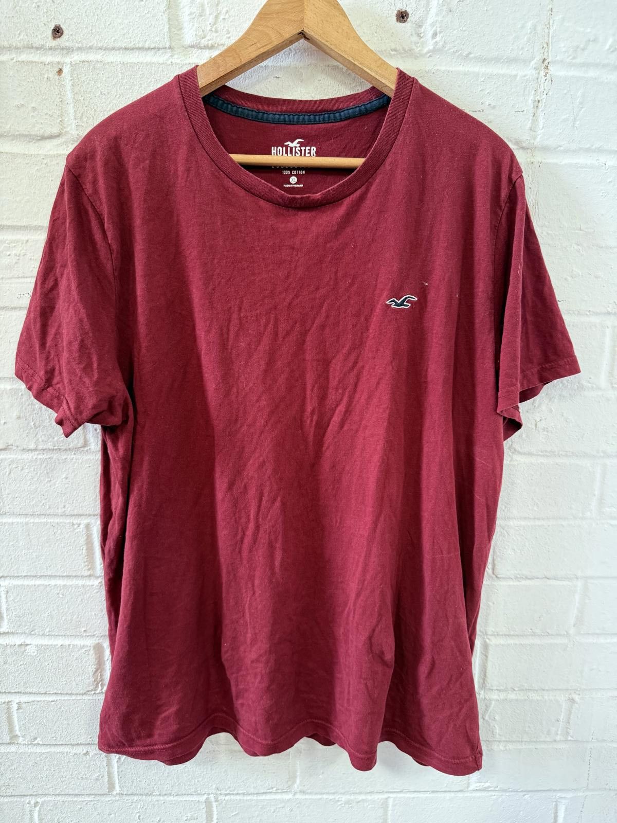 Hollister Hollister Men’s Classic Tee - Burgundy Size US XL / EU 56 / 4 - 1 Thumbnail