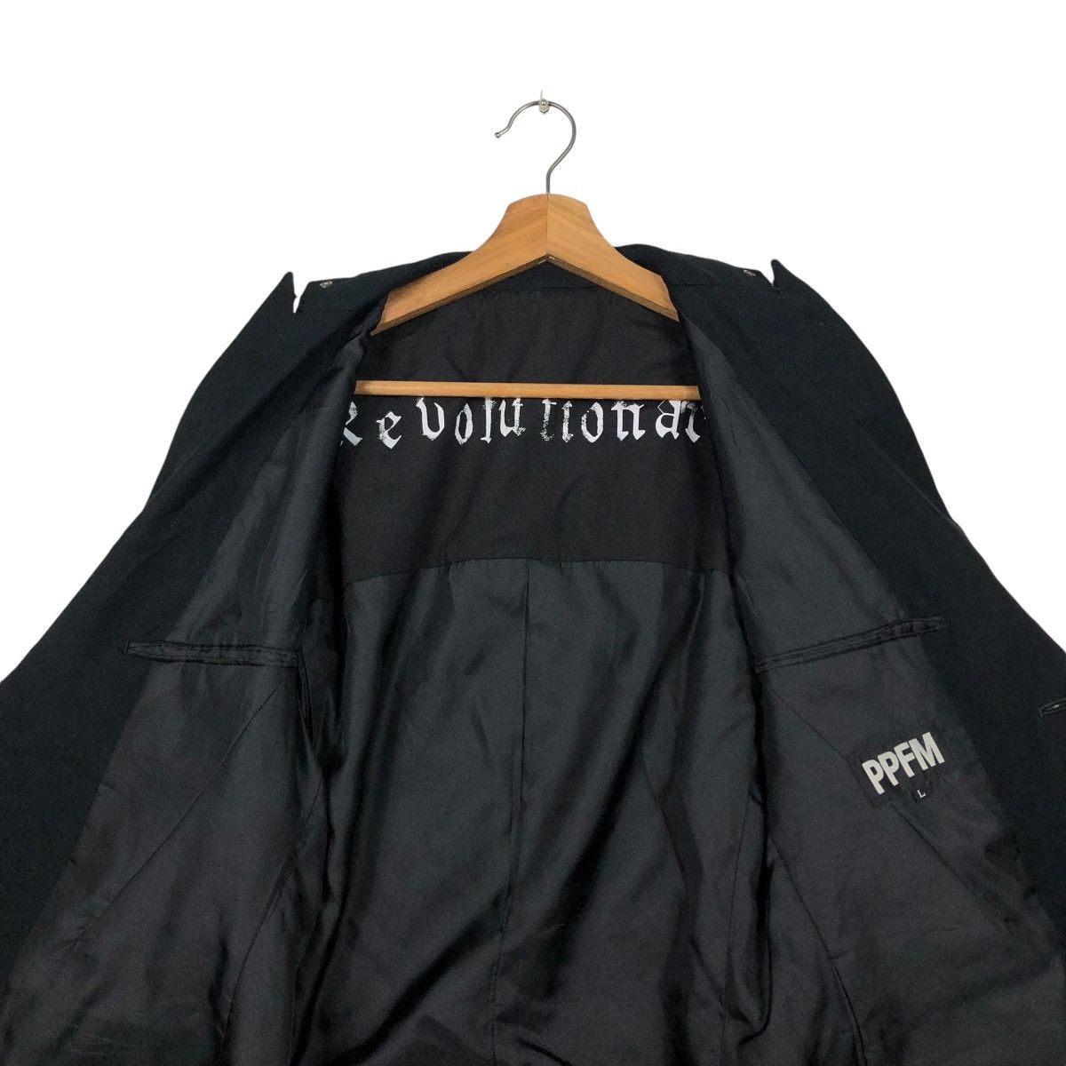 Japanese Brand 🔥ICONIC RICH BLACK CROPPED BIKER JACKET PPFM BONDAGE DESIGN Size US L / EU 52-54 / 3 - 16 Thumbnail