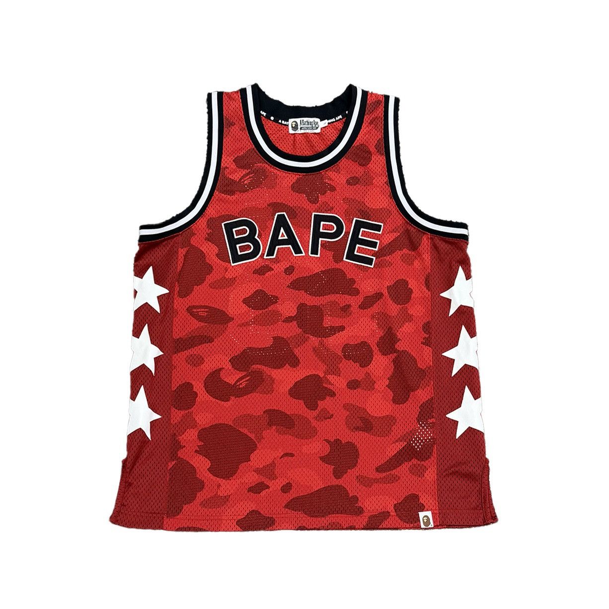 Bape BAPE basketball jersey Red camo Size US L / EU 52-54 / 3 - 1 Thumbnail