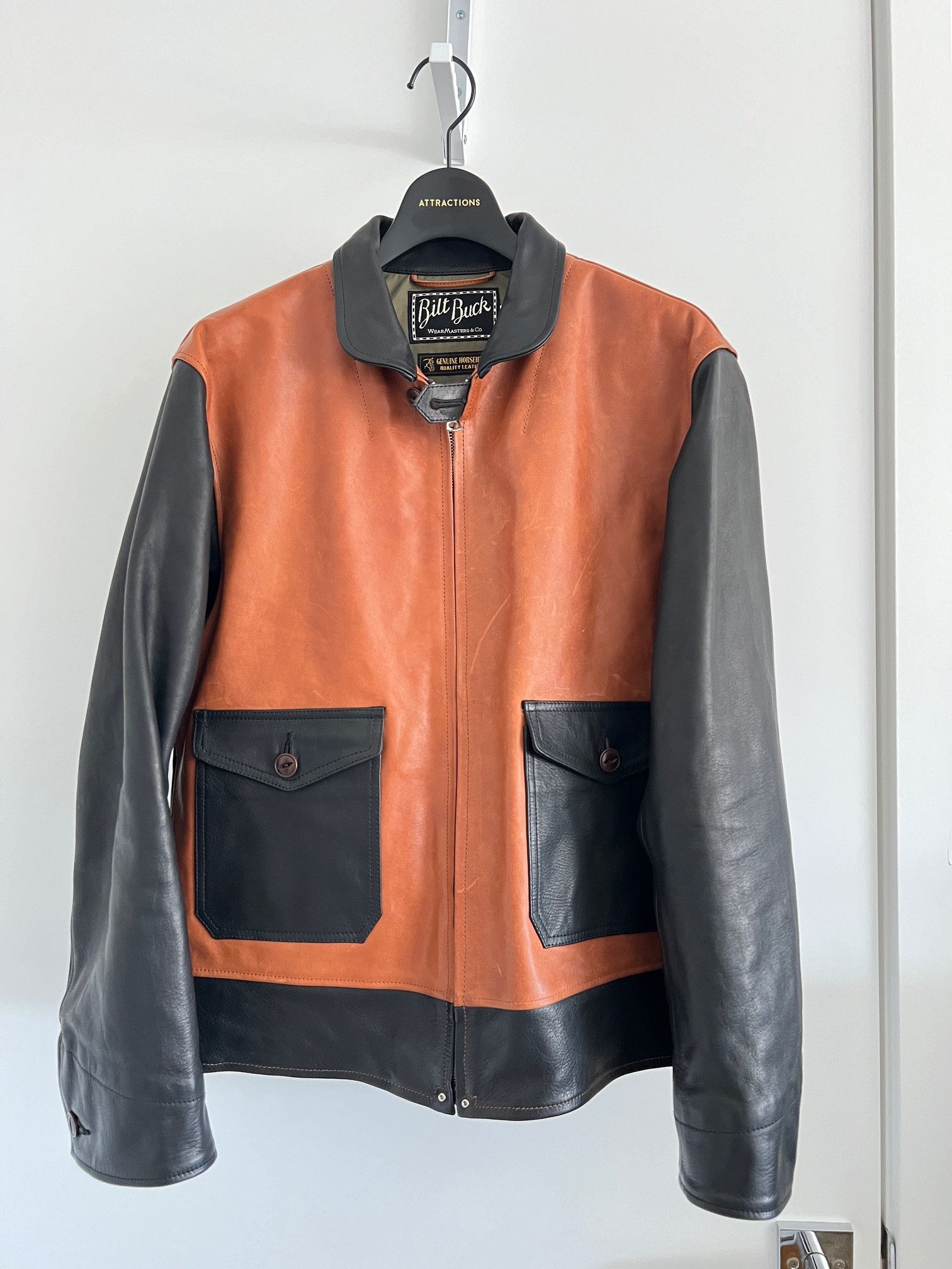 ATTRACTIONS Horsehide A-1 Zip Jacket Size US M / EU 48-50 / 2 - 1 Thumbnail