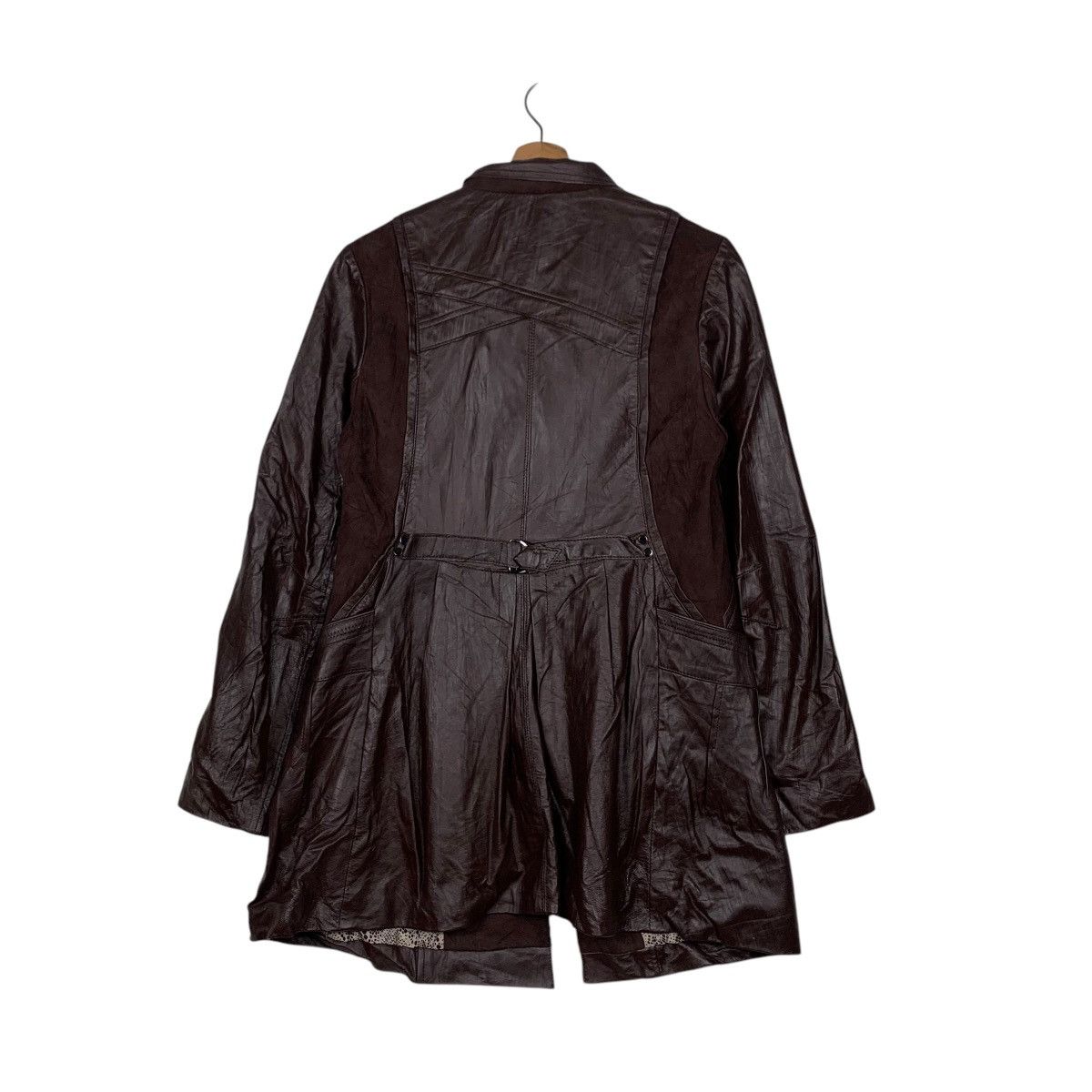Japanese Brand CARLOS FALCHI Sheepskin Synthetic Leather Jacket #2115-C93 Size S / US 4 / IT 40 - 7 Thumbnail