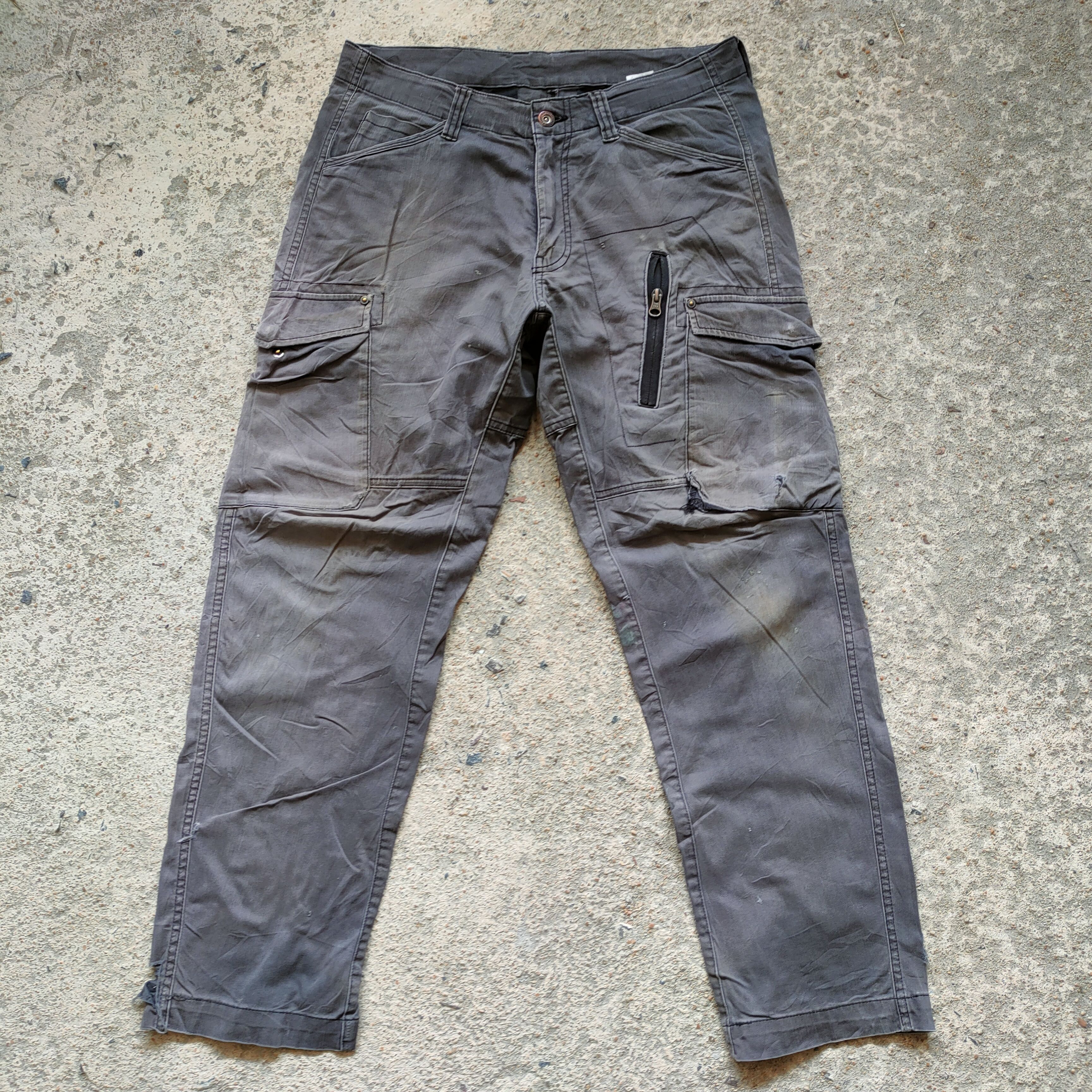 Japanese Brand × Vintage VINTAGE GENBA FADED DISTRESSED CARGO PANTS Size US 32 / EU 48 - 6 Thumbnail