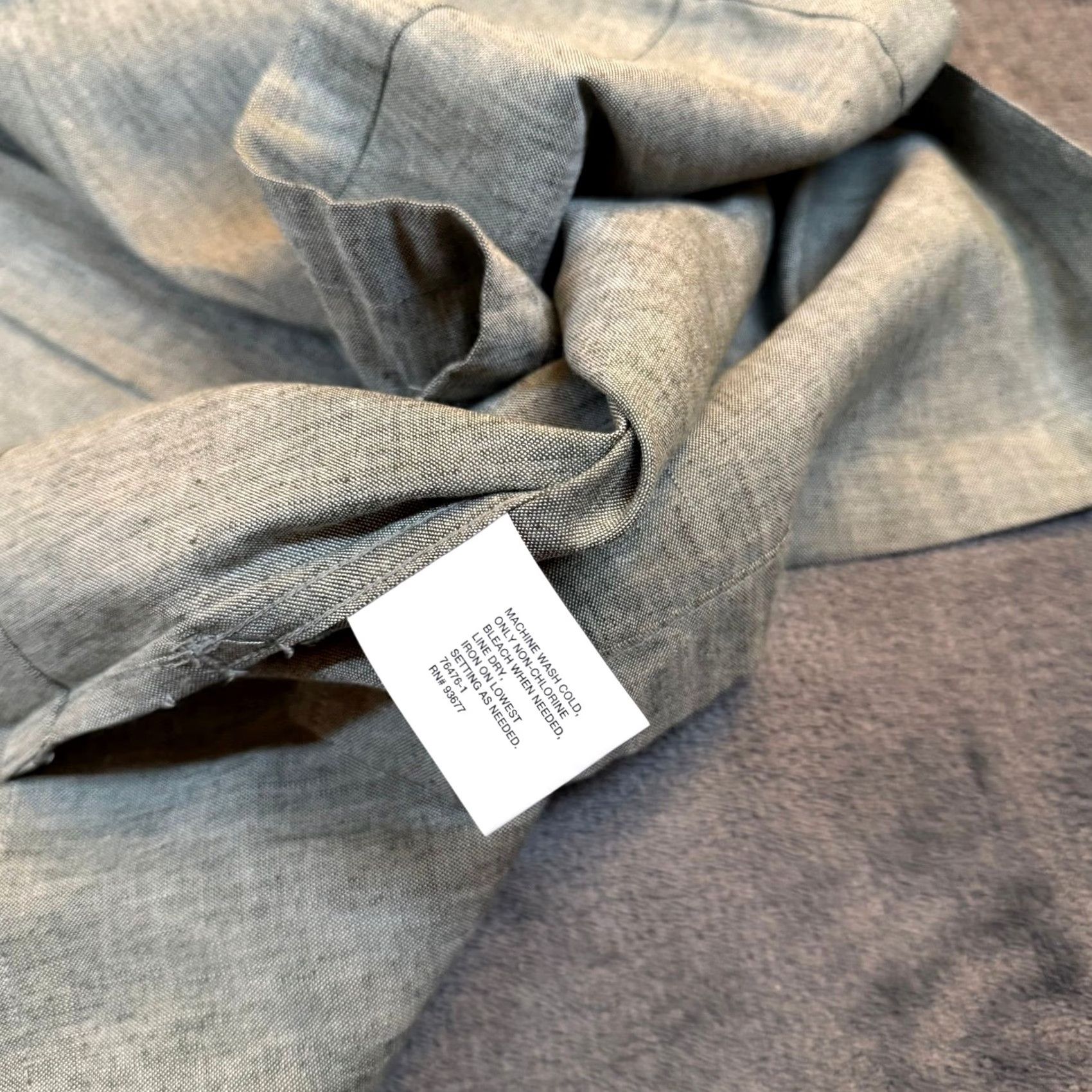 Stafford Stafford Button-Up Shirt Thyme Green Linen Blend Short Sleeve Mens M NWT Size US M / EU 48-50 / 2 - 6 Thumbnail