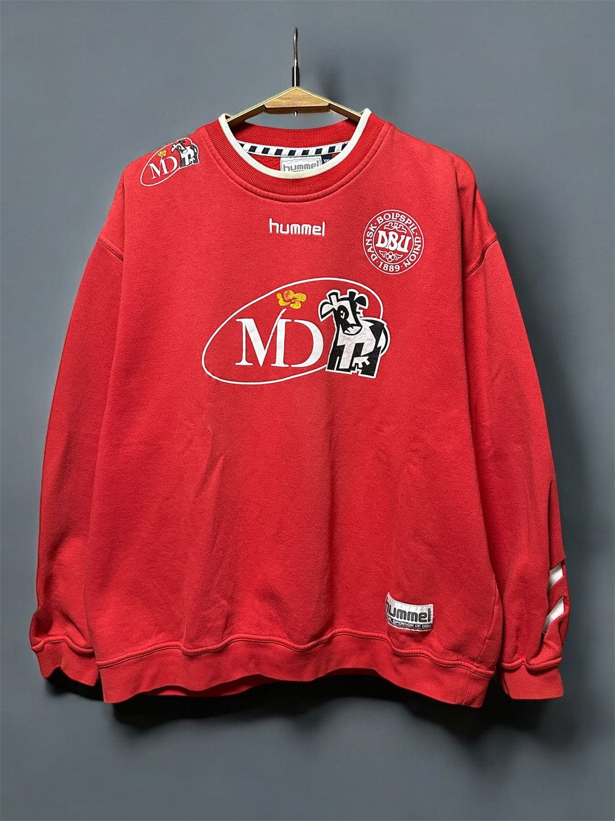 Hummel × Vintage 2000-02 Denmark Hummel Player Issued Football Sweatshirt Size US XXL / EU 58 / 5 - 1 Thumbnail