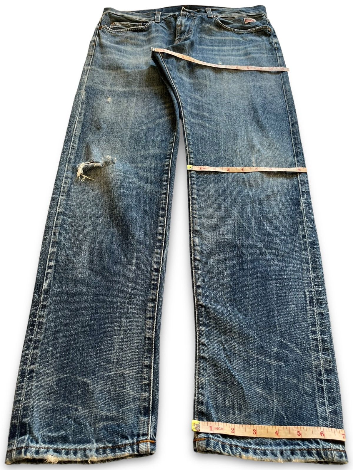 Roy Denim SALES 🔥 Vintage Roy Roger's Cult Selvedge Distressed Jeans Size US 35 - 16 Thumbnail