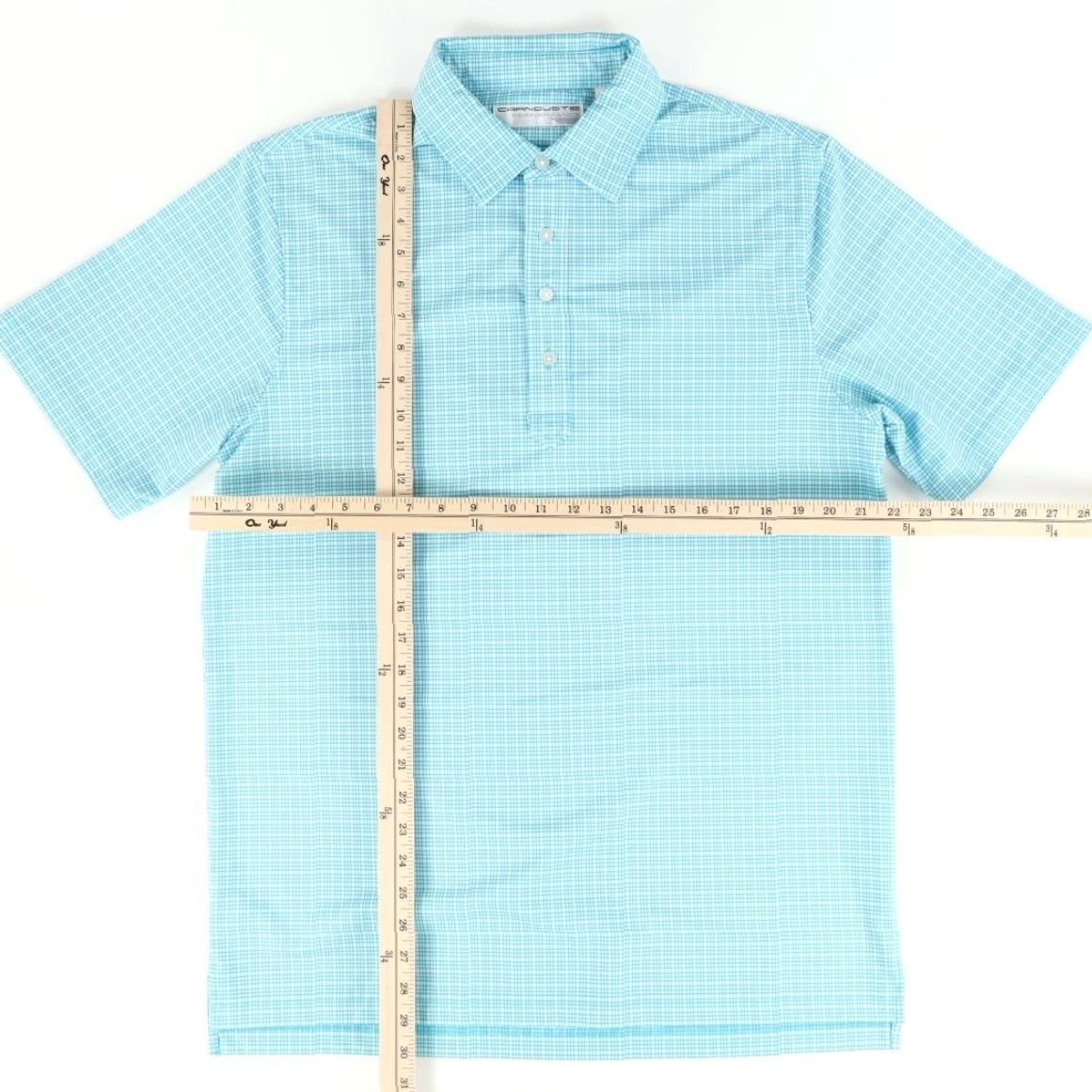 Vintage Carnoustie Performance Grid High Stretch Polyester Polo Shirt Blue Men's M Size US M / EU 48-50 / 2 - 3 Thumbnail