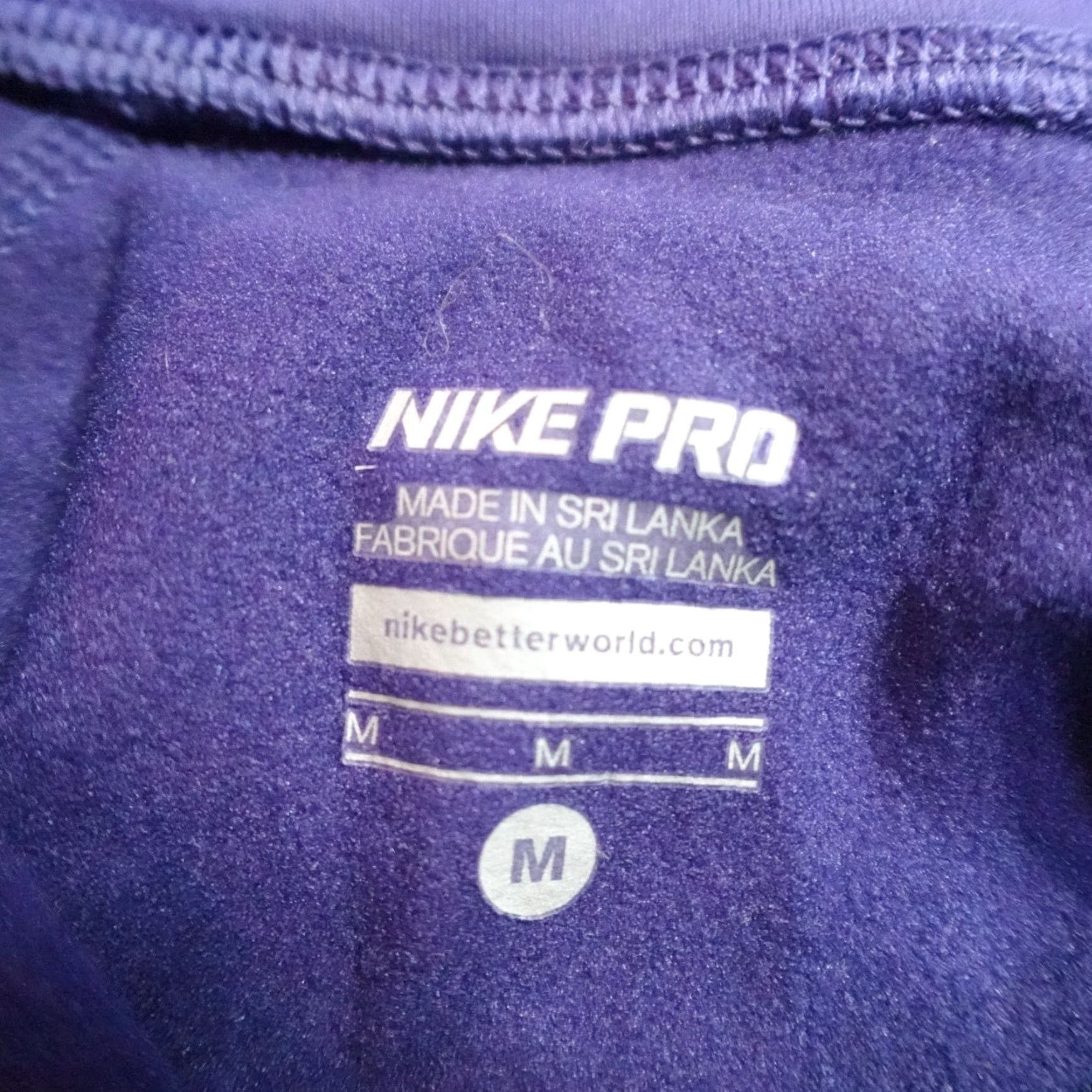Nike Nike Pro Womens Pullover Sweatshirt 1/2 Zip Activewear Purple Navy XS-XL? Size M / US 6-8 / IT 42-44 - 3 Thumbnail
