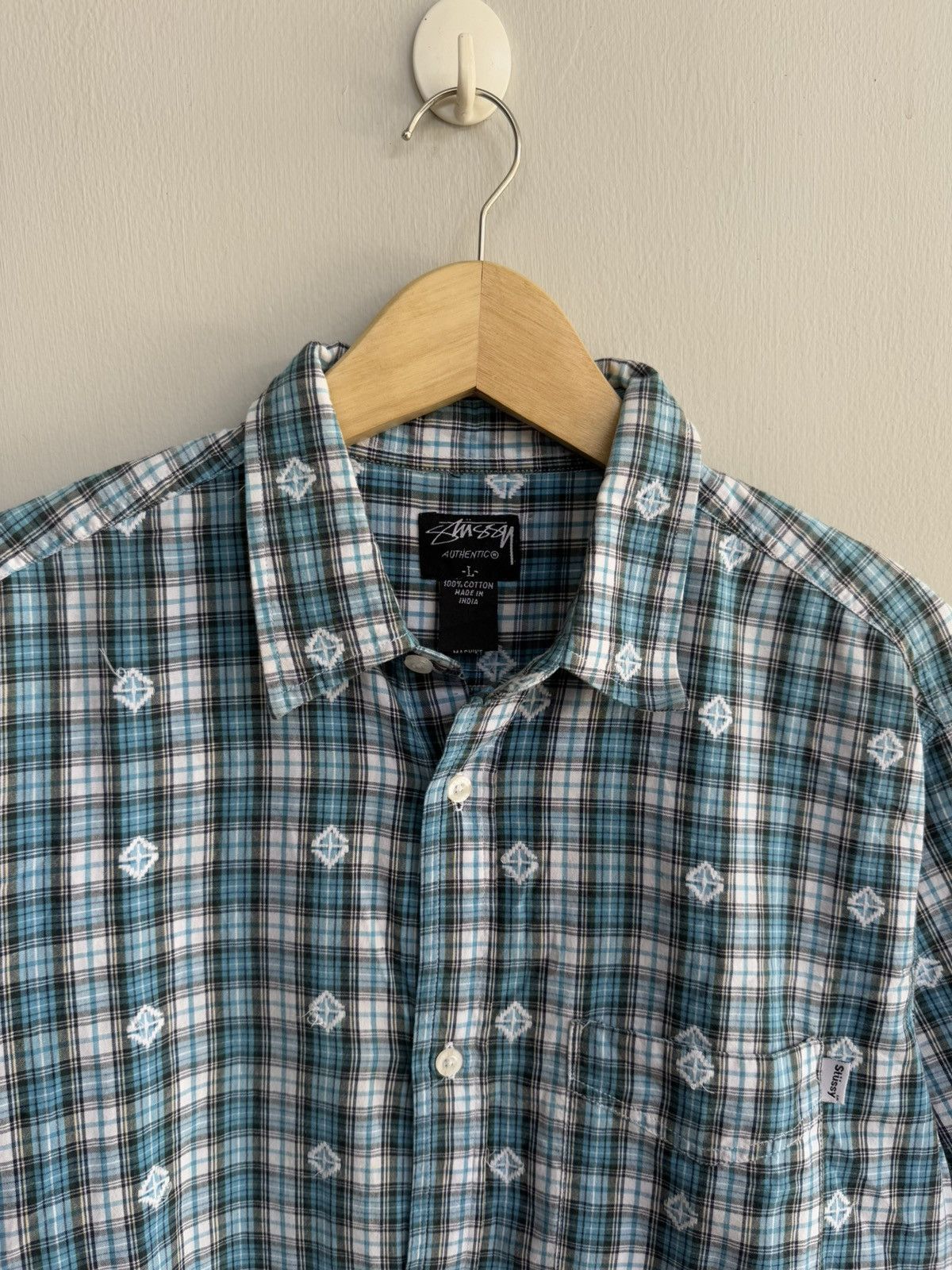 Stussy STUSSY CHECKED SHORT-SLEEVE BUTTON DOWN SHIRT Size US L / EU 52-54 / 3 - 2 Thumbnail