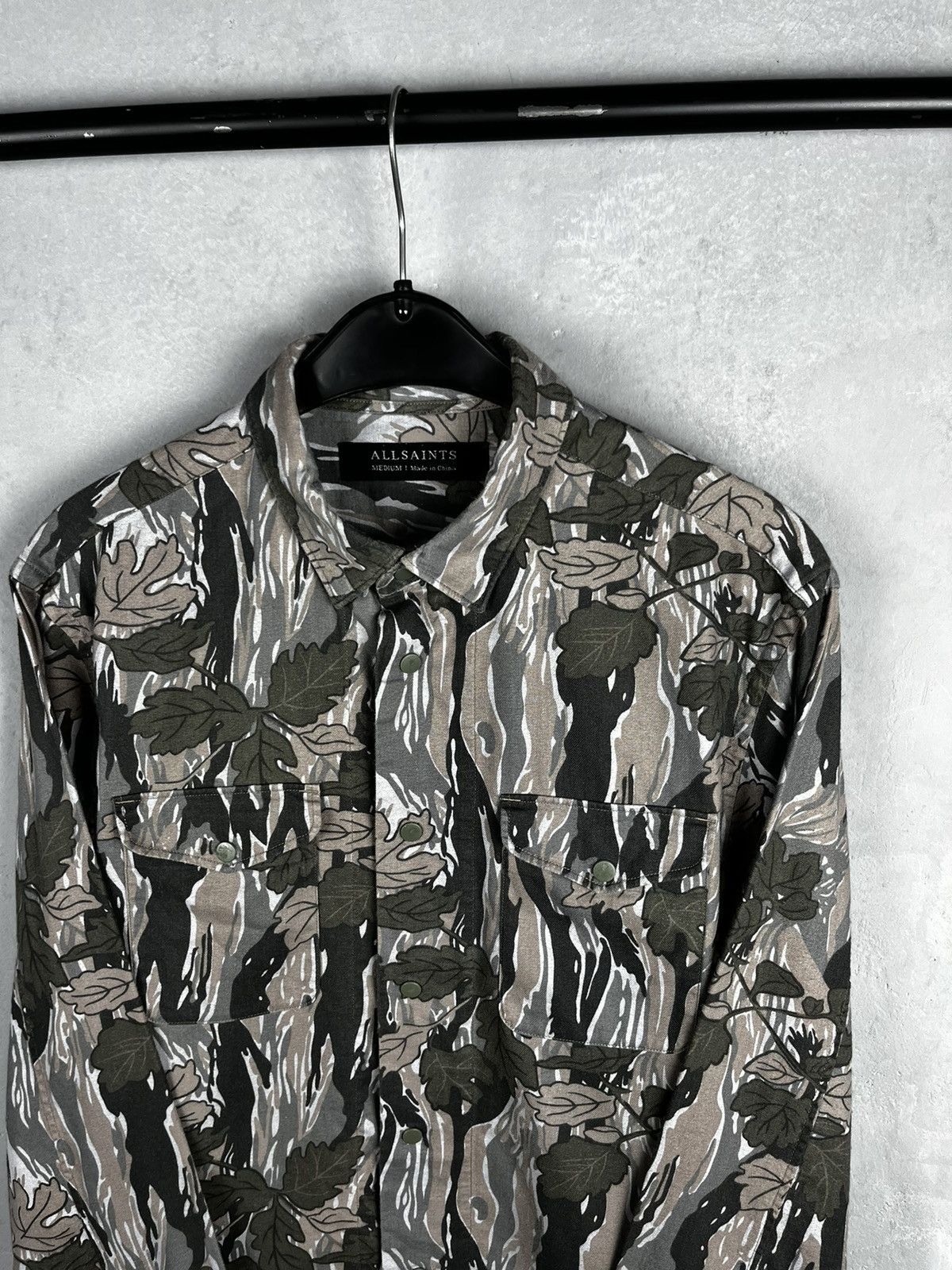 Allsaints Allsaints Leaf Forest Camo Pattern Hidden Shirt Size US M / EU 48-50 / 2 - 2 Thumbnail