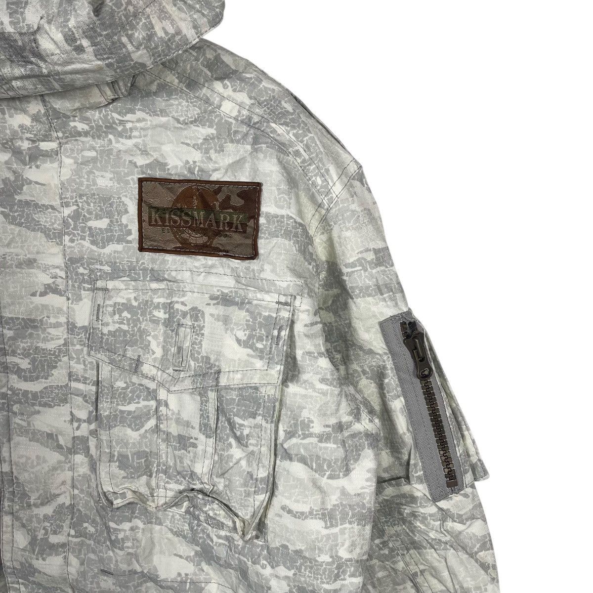 Vintage Kissmark Snowboard Ski Jacket Grey Camo Hooded Technical Size US S / EU 44-46 / 1 - 6 Thumbnail