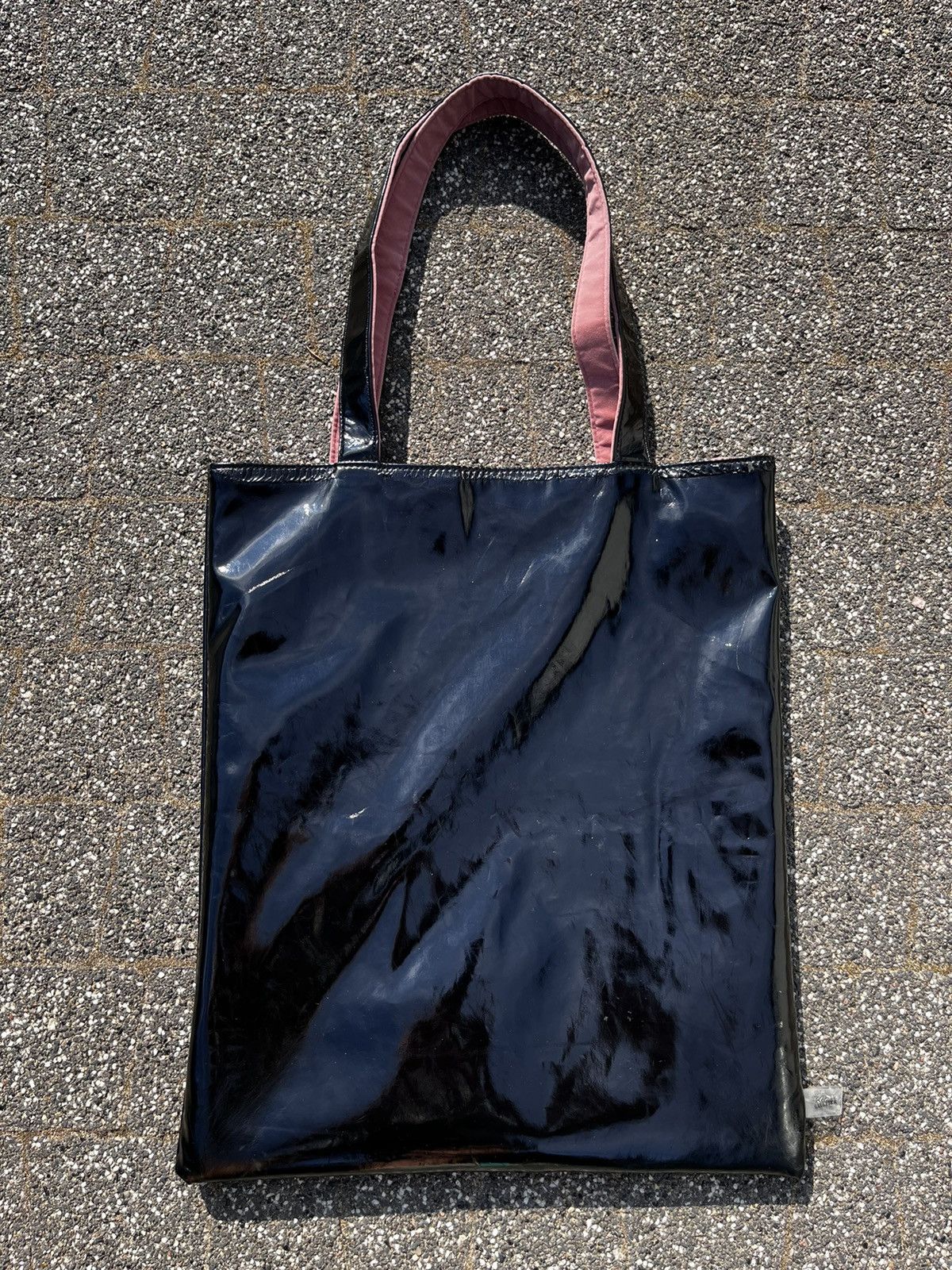 Jean Paul Gaultier × Vintage 🔴 JEAN PAUL GAULTIER SCANDAL LAQUERED REVERSIBLE VELOUR BAG Size ONE SIZE - 13 Thumbnail