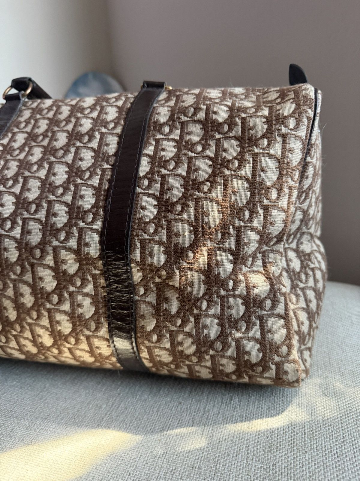 Dior Vintage Dior Monogram Boston Duffle Bag Brown NWOT Size ONE SIZE - 1 Thumbnail