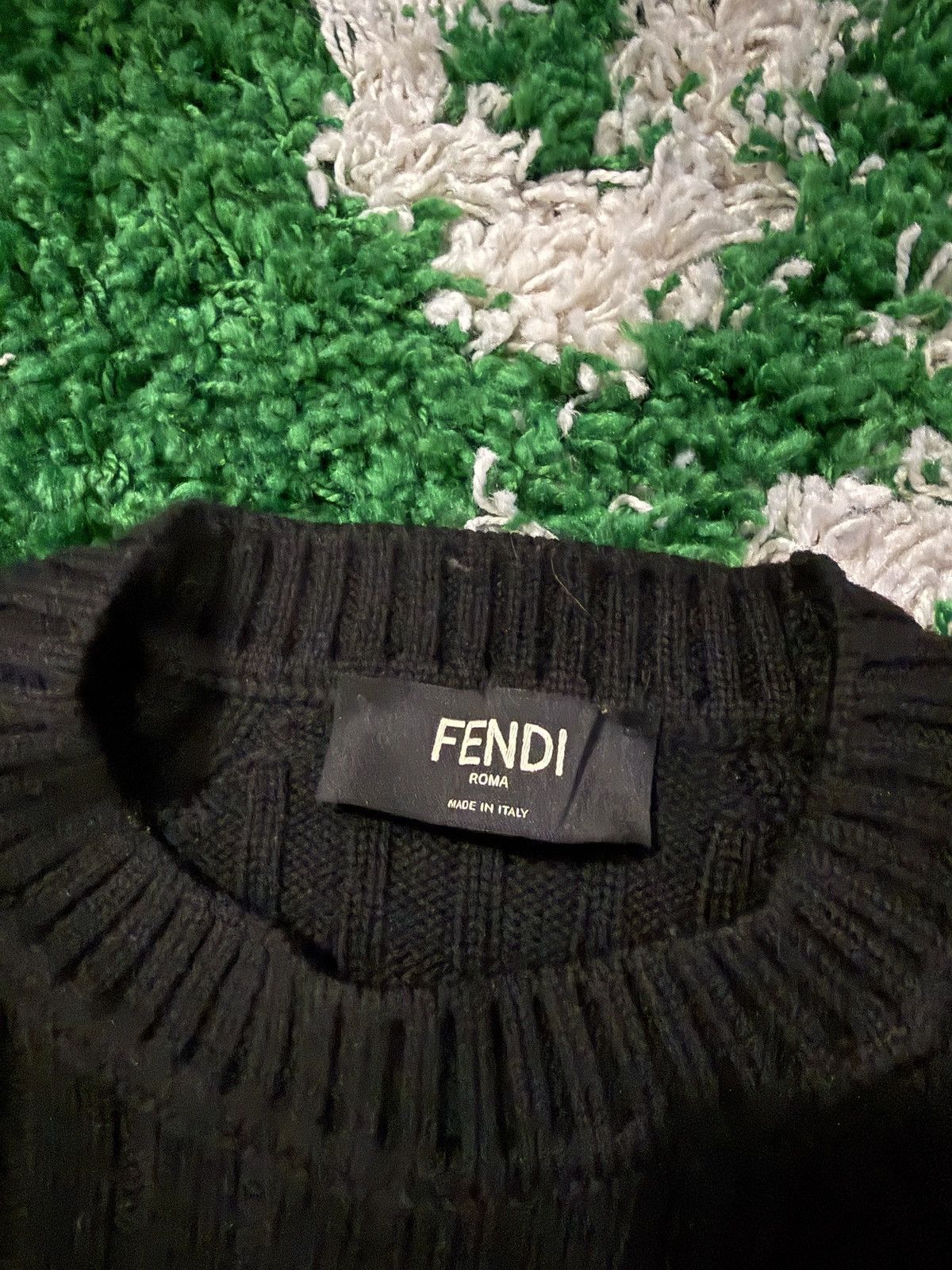 Fendi Fendi Knit Sweater Black Yellow Size US M / EU 48-50 / 2 - 4 Thumbnail