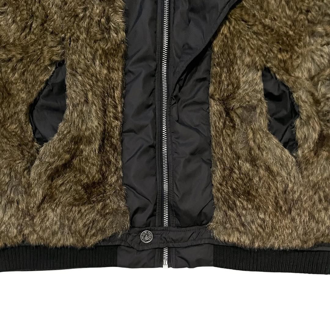 Diesel 00’s DIESEL Fur Black Bomber Jacket Size US M / EU 48-50 / 2 - 8 Thumbnail