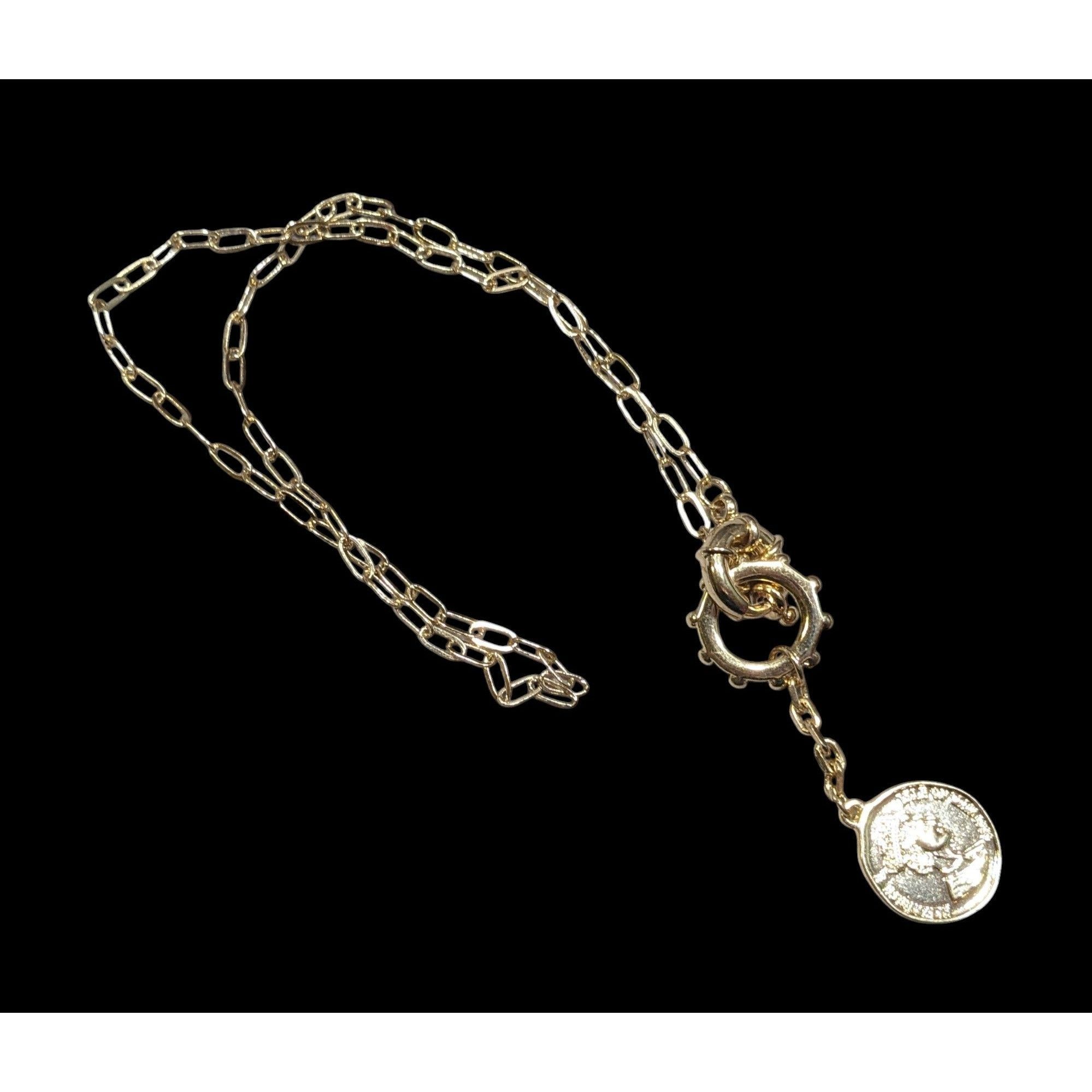 Other Replica 1989 Isle Of Man Dos Pesos Coin Y Drop Pendant Neckl Size ONE SIZE - 1 Thumbnail