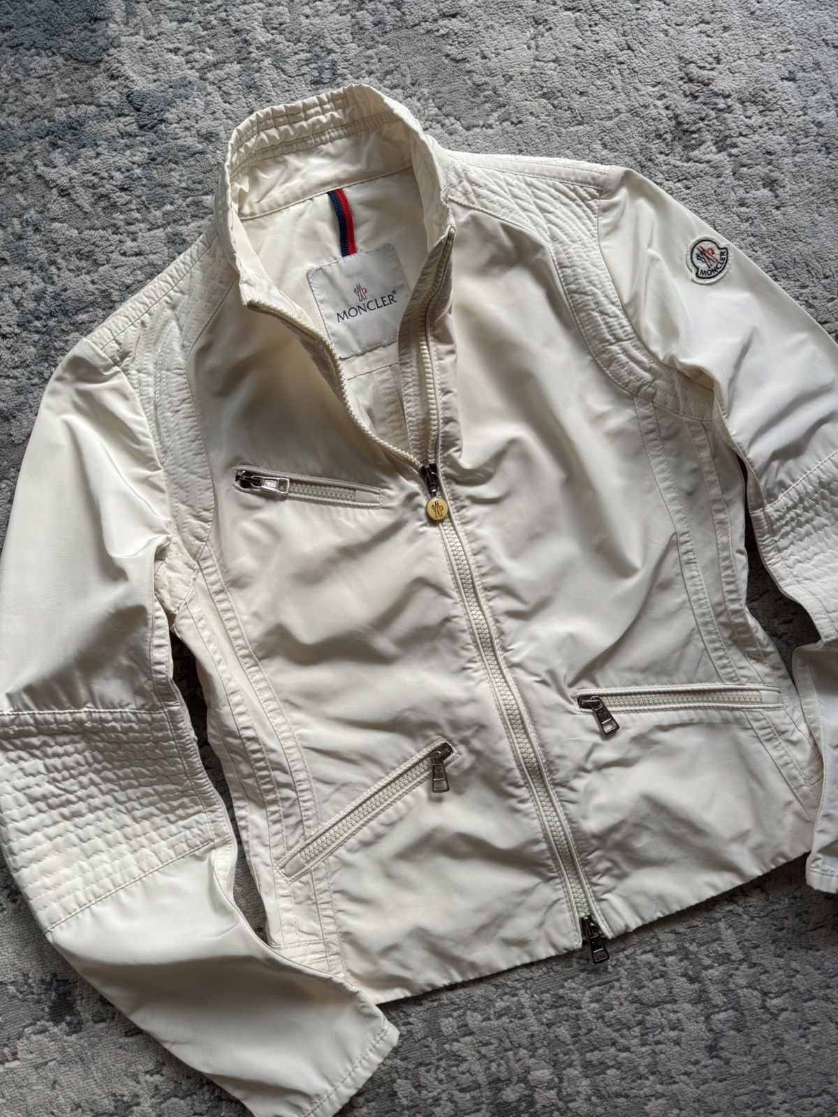 Moncler Moncler Axelle Nylon biker Shorty Jacket Size 0 Size XS / US 0-2 / IT 36-38 - 4 Thumbnail