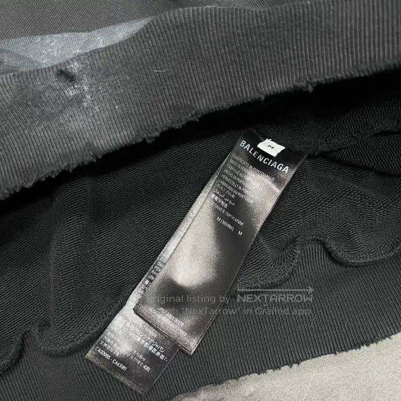 Balenciaga Balenciaga Ink splatter distressed vintage mud-dyed hoodie Size US M / EU 48-50 / 2 - 6 Thumbnail