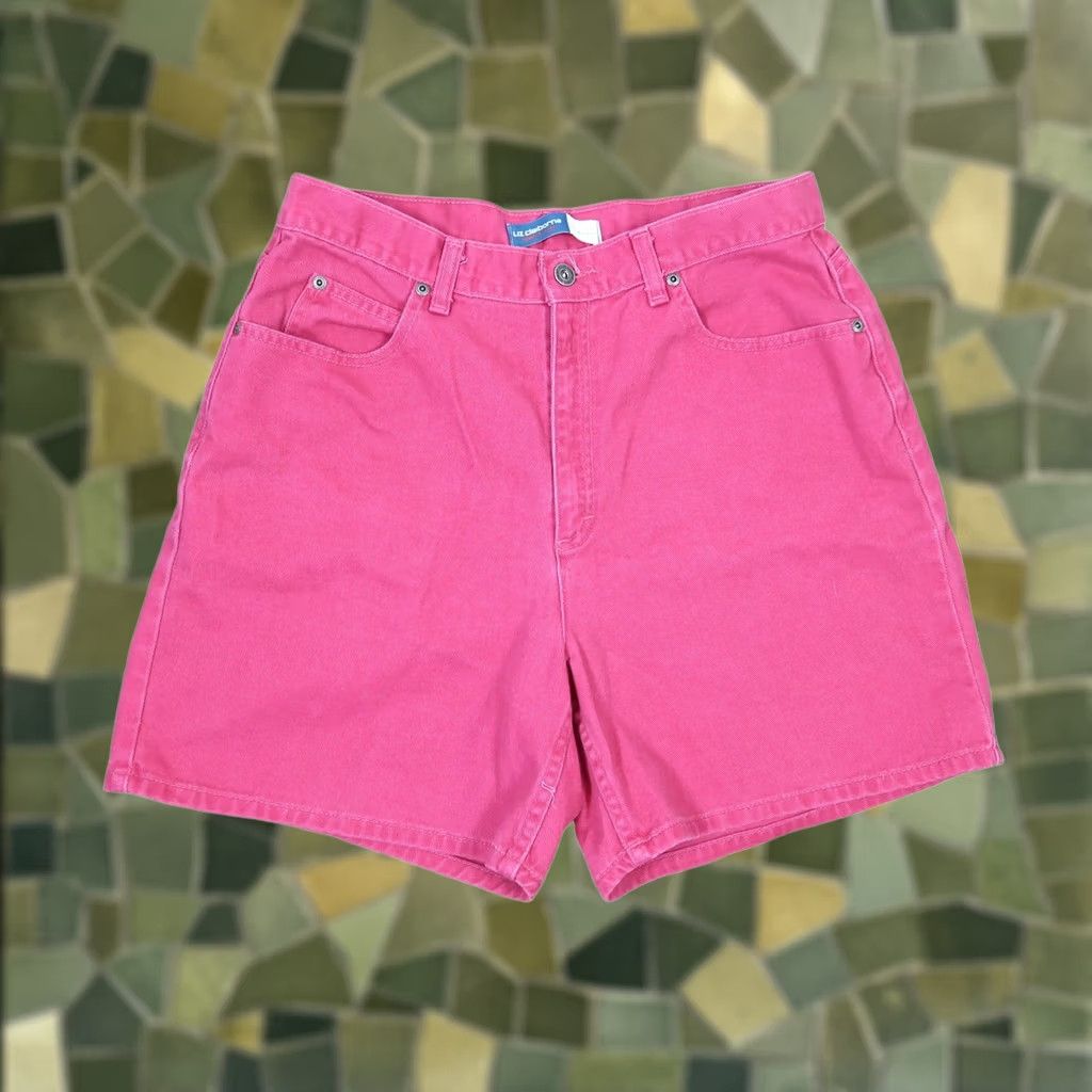 Liz Claiborne VINTAGE Liz Claiborne 90s shorts bright pink denim jean mom 30" Size 30" / US 8 / IT 44 - 1 Thumbnail