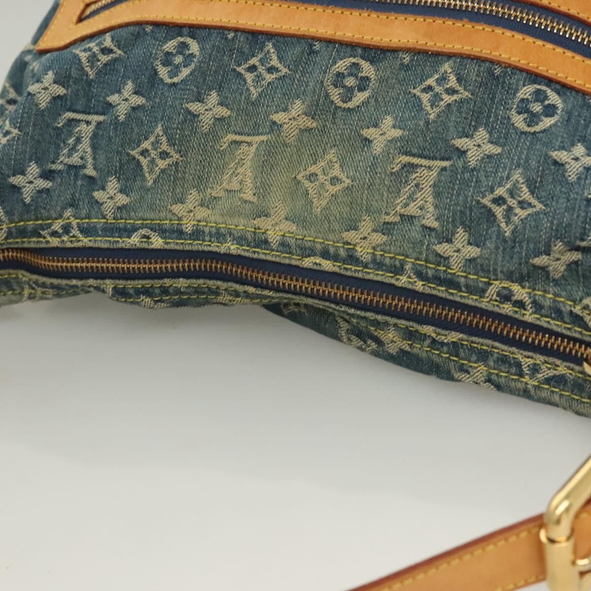 Louis Vuitton LOUIS VUITTON Monogram Denim Buggy GM Shoulder Bag Blue Size ONE SIZE - 6 Thumbnail