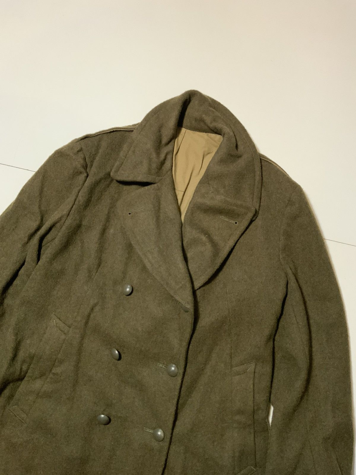 Vintage Vintage 40s 50s WWII Era French Military Wool Coat Overcoat Size US S / EU 44-46 / 1 - 5 Thumbnail