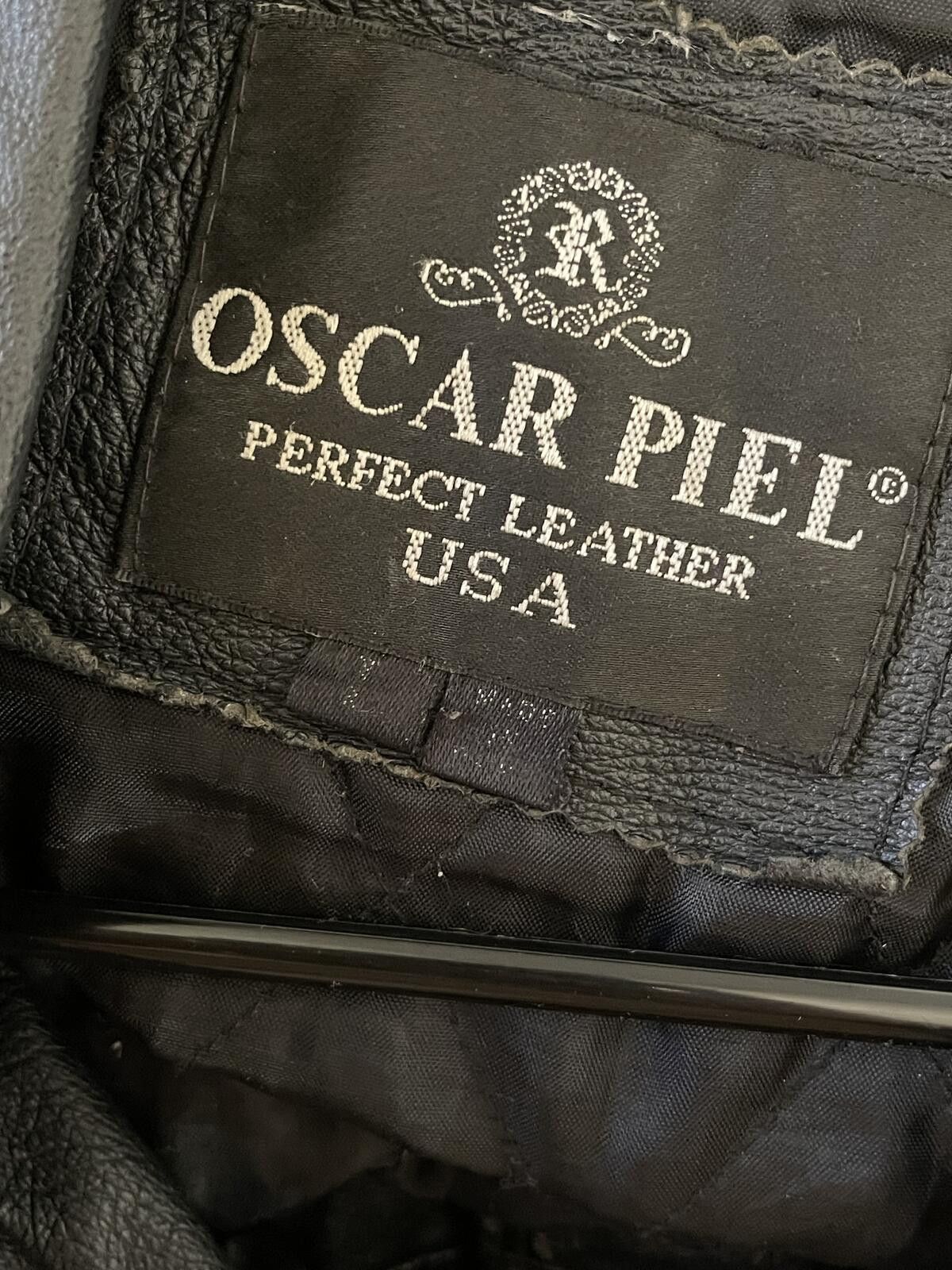 Oscar Piel Oscar Piel Black Leather Jacket Perfect Leather USA Size L / US 10 / IT 46 - 4 Thumbnail