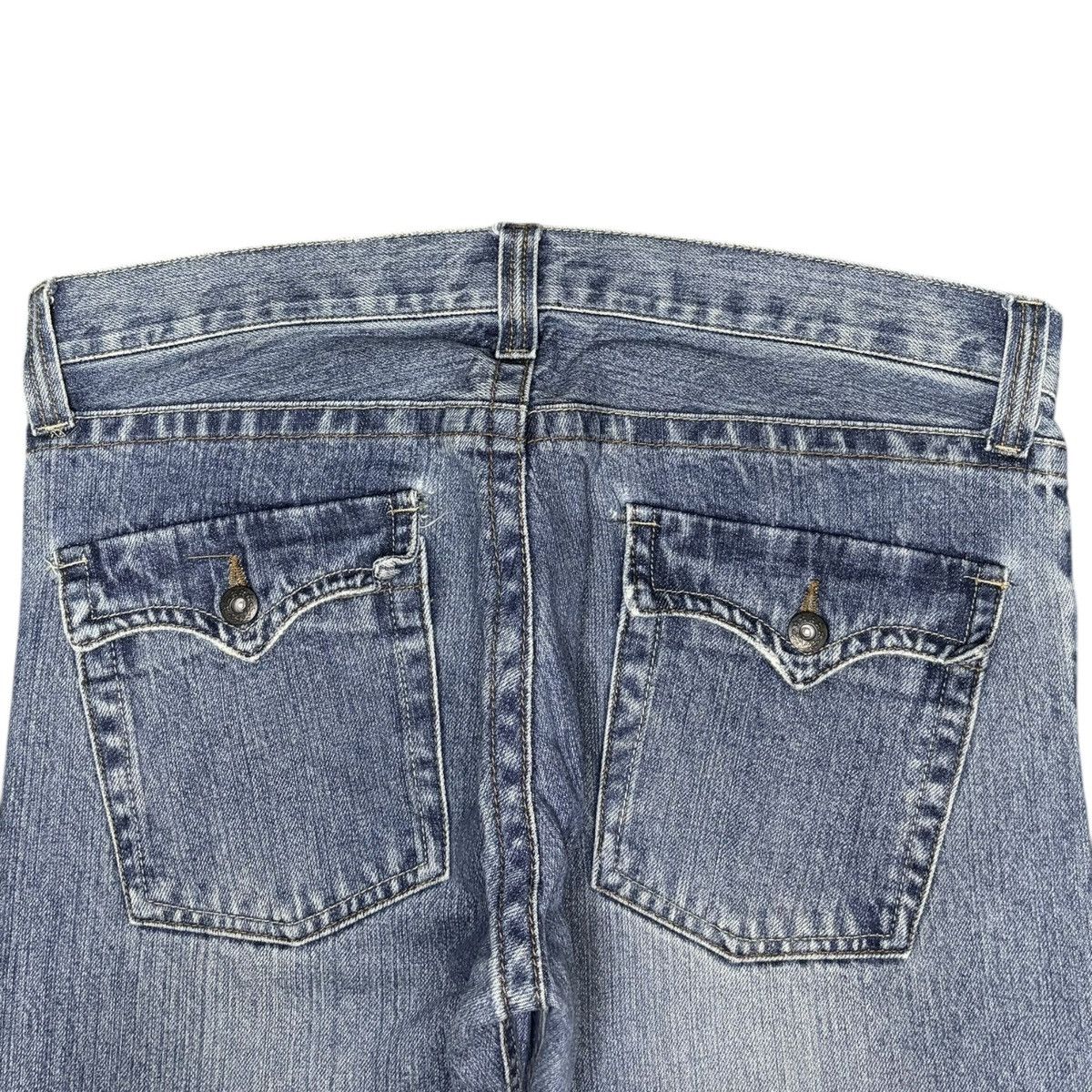 Edwin Vintage Japanese Brand Faded Wash Distress Loose Jeans Size US 35 - 4 Thumbnail