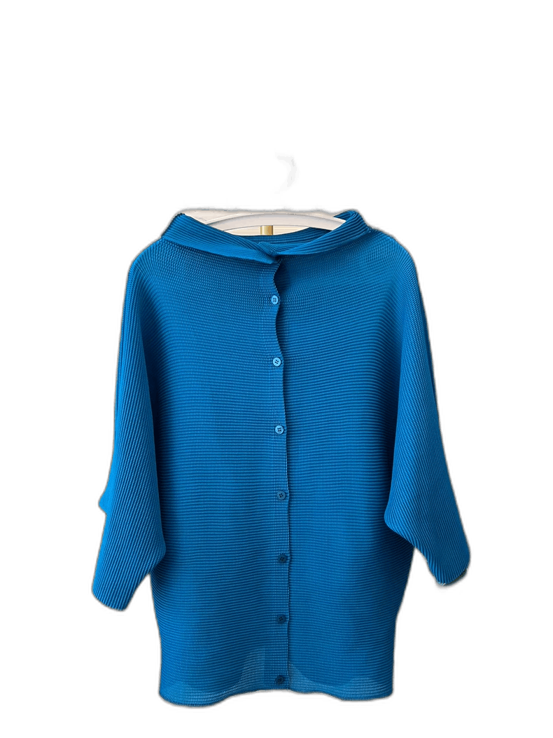 Issey Miyake Blue Magic Shirt by Issey Miyake-yf Size US M / EU 48-50 / 2 - 1 Thumbnail