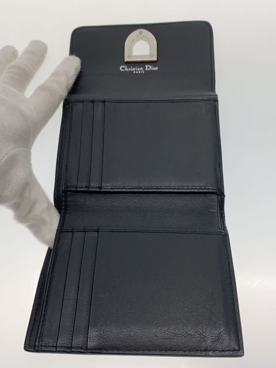 Dior Dior Leather Bi-Fold Wallet Black Size ONE SIZE - 4 Thumbnail