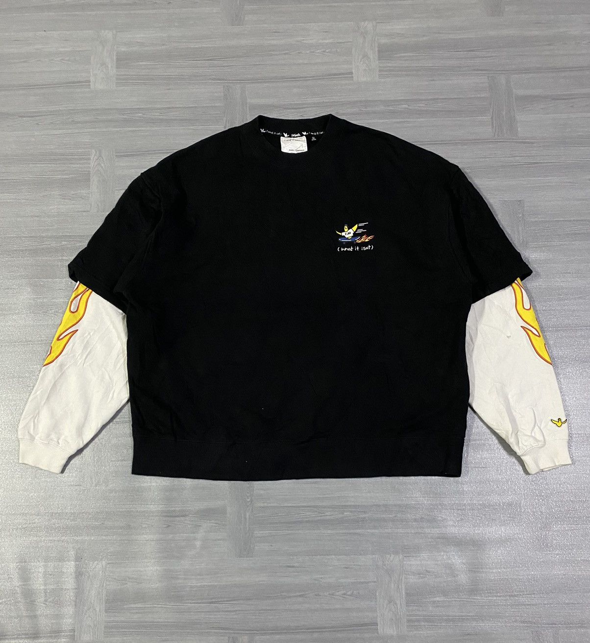 Other MARK GONZALES Men's Fleece-Lined Big Sweatshirt FIRE Size US M / EU 48-50 / 2 - 3 Thumbnail