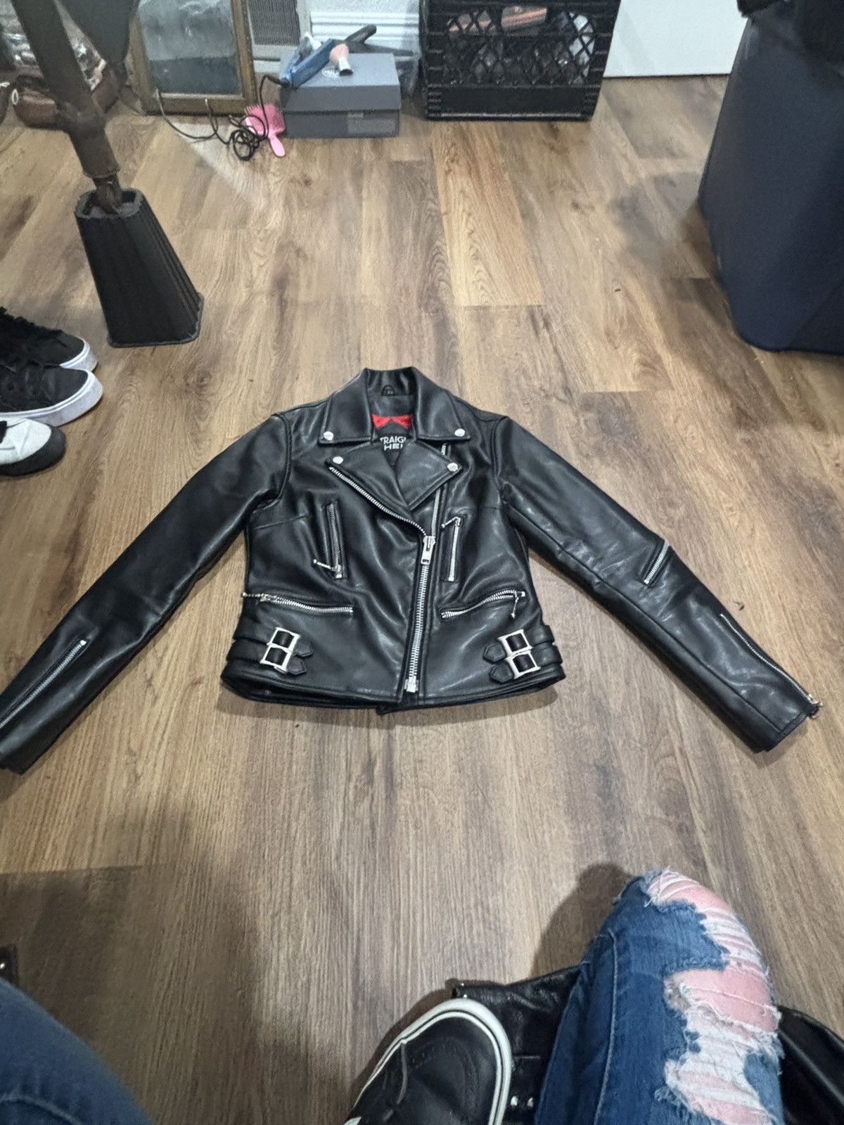 Straight To Hell Straight to hell black leather jacket size da Size XS / US 0-2 / IT 36-38 - 1 Thumbnail