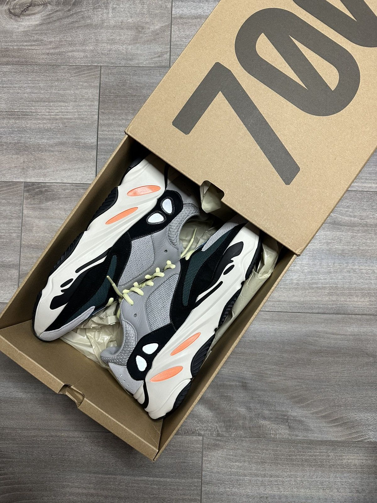image of Adidas Yeezy Boost 700 Wave Runners Size 11 - B75571 Shoes in Grey, Men's