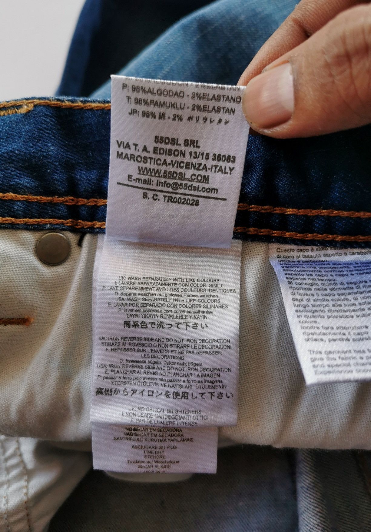 Diesel Vintage 55DSL Parkye Regular Fit Denim Jeans Size US 36 / EU 52 - 12 Thumbnail