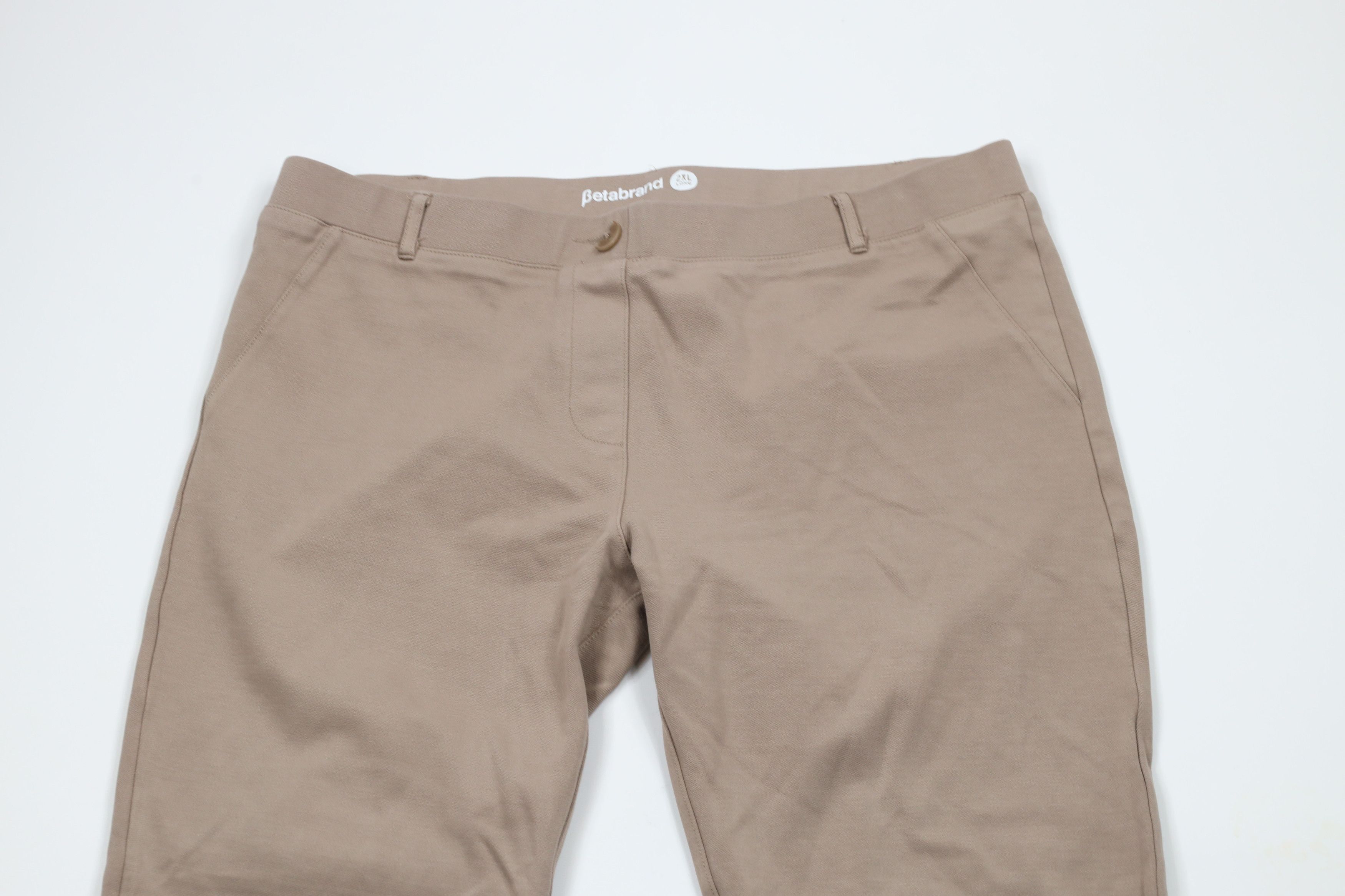 Betabrand × Vintage Betabrand Fit Straight Leg Stretch Yoga Pants Beige Tan Size 36" / US 14 / IT 50 - 2 Thumbnail
