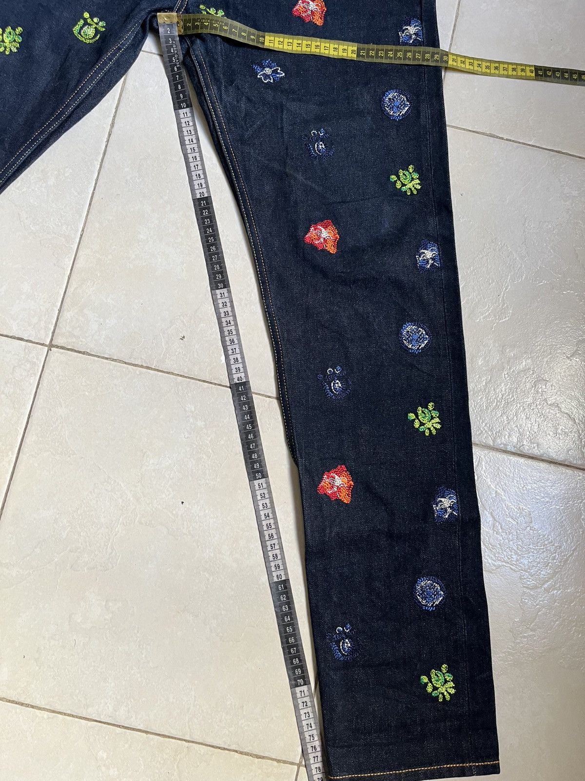 Evisu Evisu diacock selvedge embroided denim Size US 33 - 11 Thumbnail