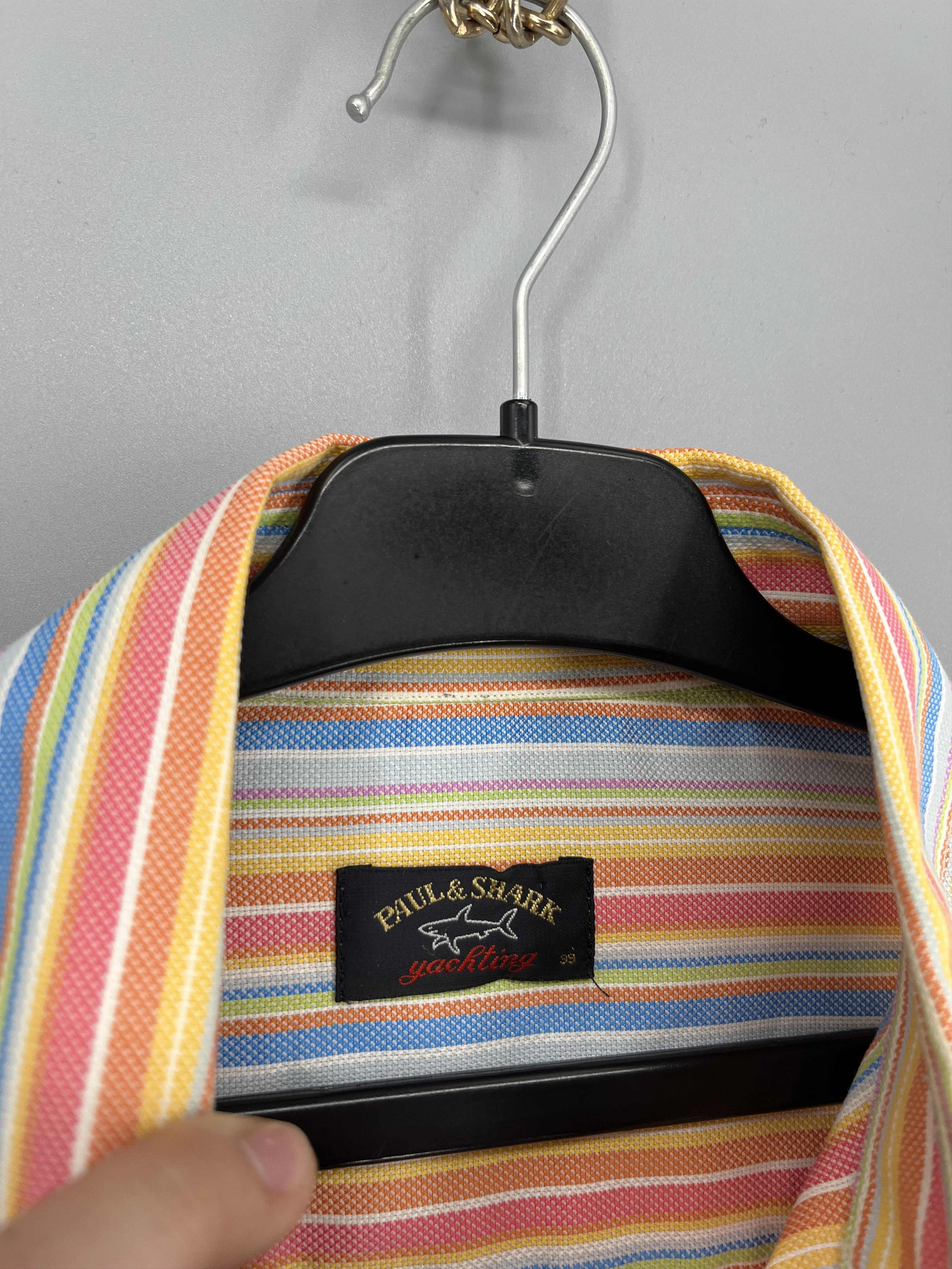 Paul & Shark Paul & Shark Dress Shirt Mens Multicolor Striped Long Size US M / EU 48-50 / 2 - 6 Thumbnail