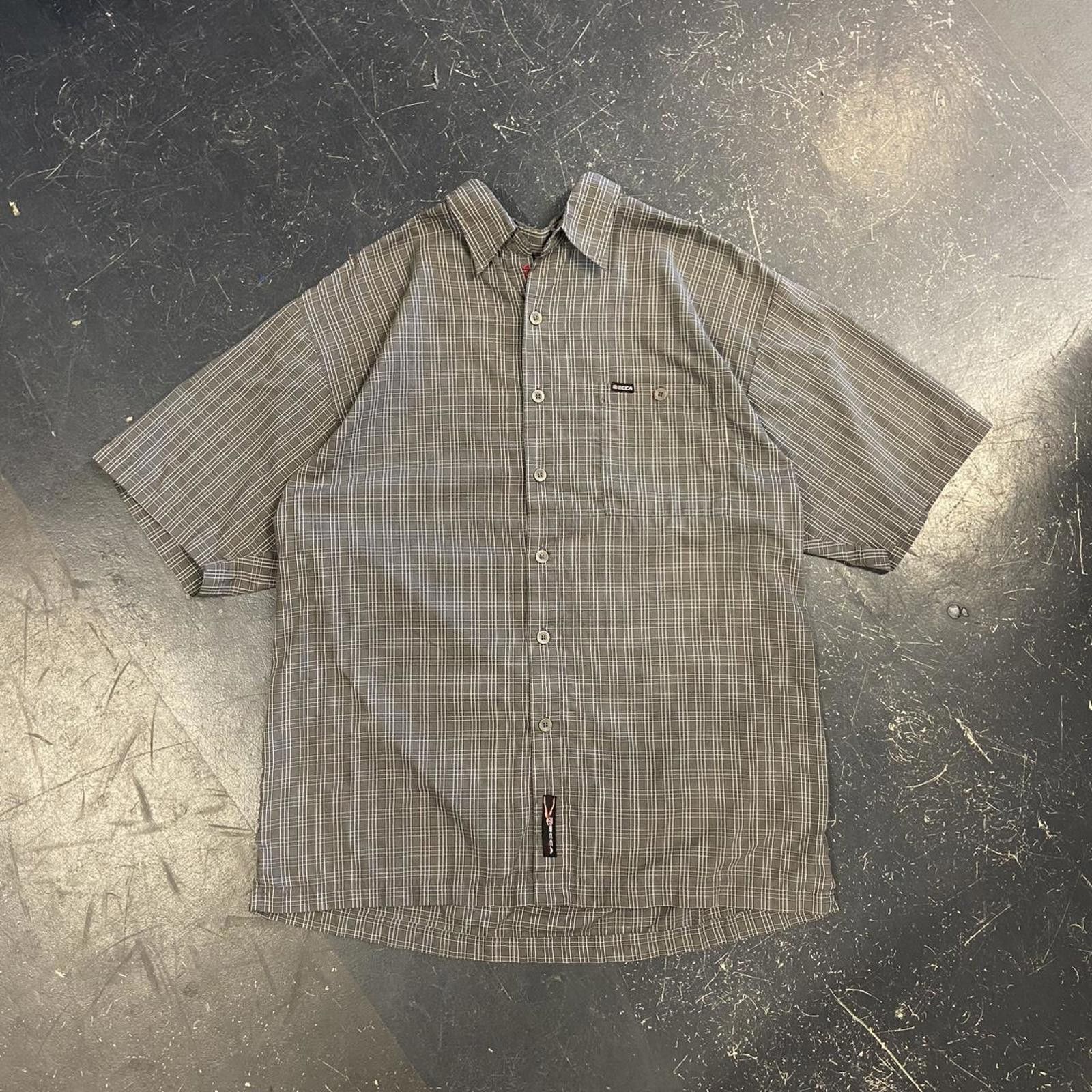 Mecca × Vintage Vintage Y2K Mecca Grey Plaid Button Up Size US L / EU 52-54 / 3 - 1 Thumbnail