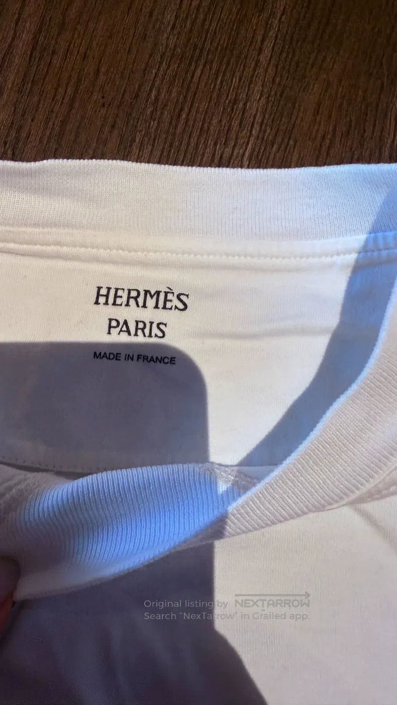 Hermes Hermes White Short Sleeve Size XS / US 0-2 / IT 36-38 - 3 Thumbnail